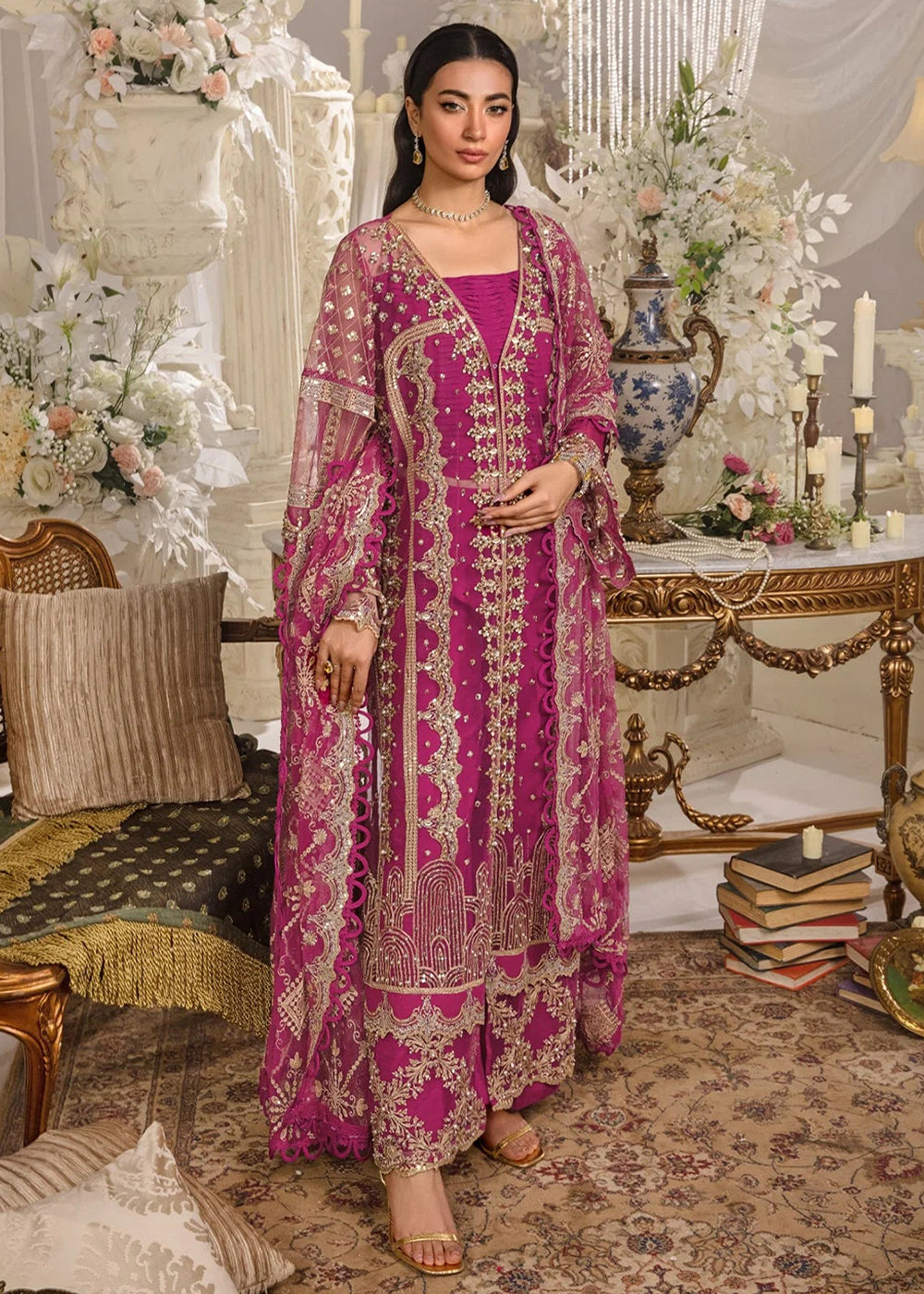 Buy Now Evara Luxury Formals Collection '24 by Elaf Premium | EFE-07 REGALIA Online at Empress Online in USA, UK, France, UAE, Canada & Worldwide at Empress Clothing. 