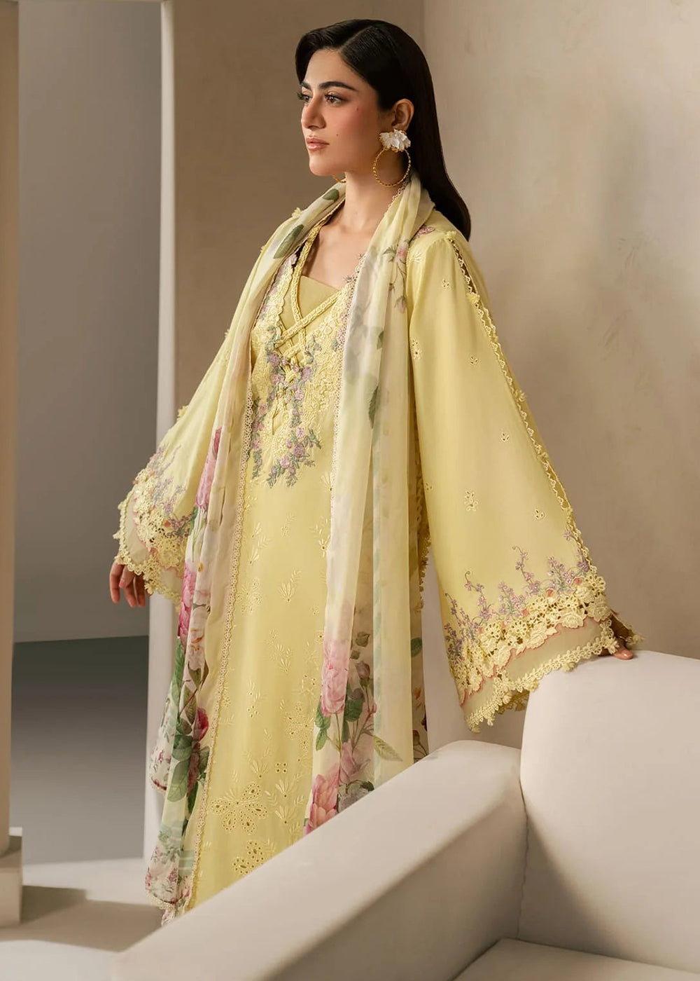 Buy Now E.Craft Chikankari Lawn '26 by Elaf Premium | EHC-03A Online in US, UK, Canada, France, Italy, Germany, Greece, Sweden, Austria & Worldwide at Empress.