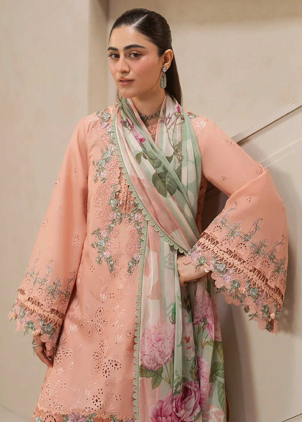 Buy Now E.Craft Chikankari Lawn '26 by Elaf Premium | EHC-03B Online in US, UK, Canada, France, Italy, Germany, Greece, Sweden, Austria & Worldwide at Empress.
