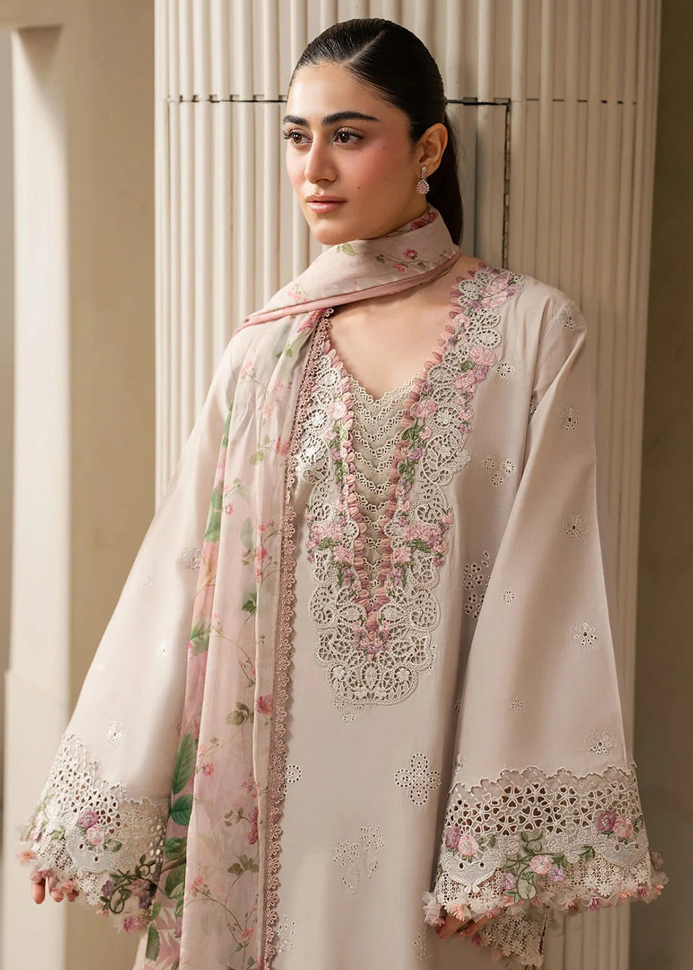 Buy Now E.Craft Chikankari Lawn '26 by Elaf Premium | EHC-06B Online in US, UK, Canada, France, Italy, Germany, Greece, Sweden, Austria & Worldwide at Empress.