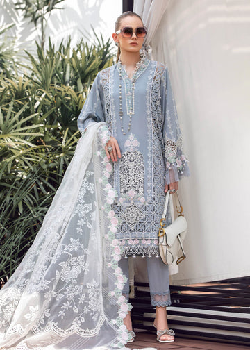 Pretty Blue Embroidered Suit - Maria B Lawn Eid Collection 2023 - EL-23-08