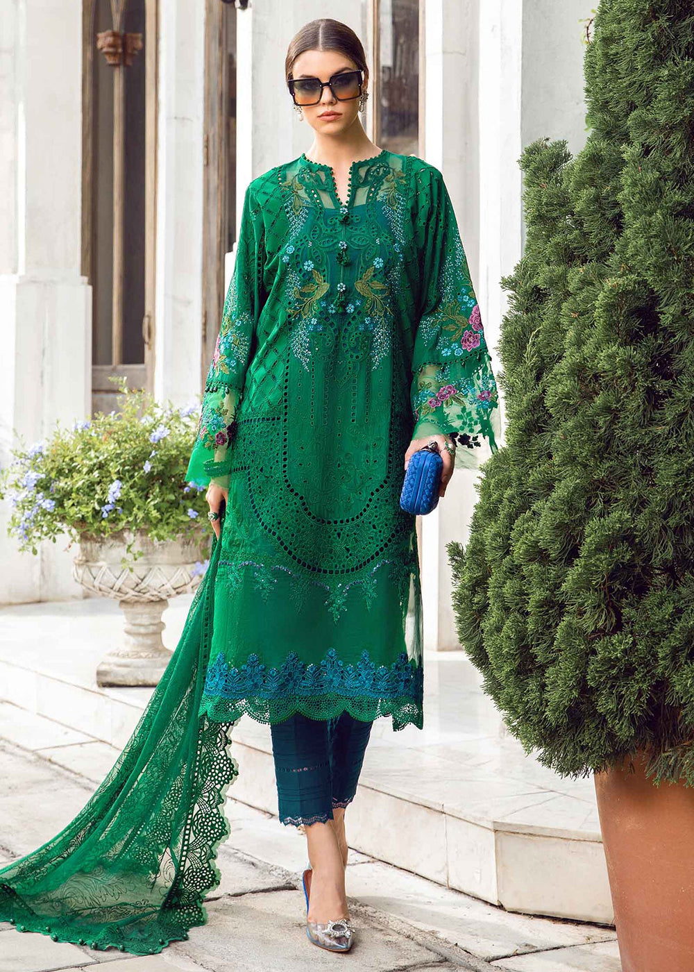 Buy Now Unstitched Luxury Lawn Eid 2 Edition '24 by Maria B | EL-24-02 Online at Empress in USA, UK, Canada, Germany, Italy, Dubai & Worldwide at Empress Clothing.