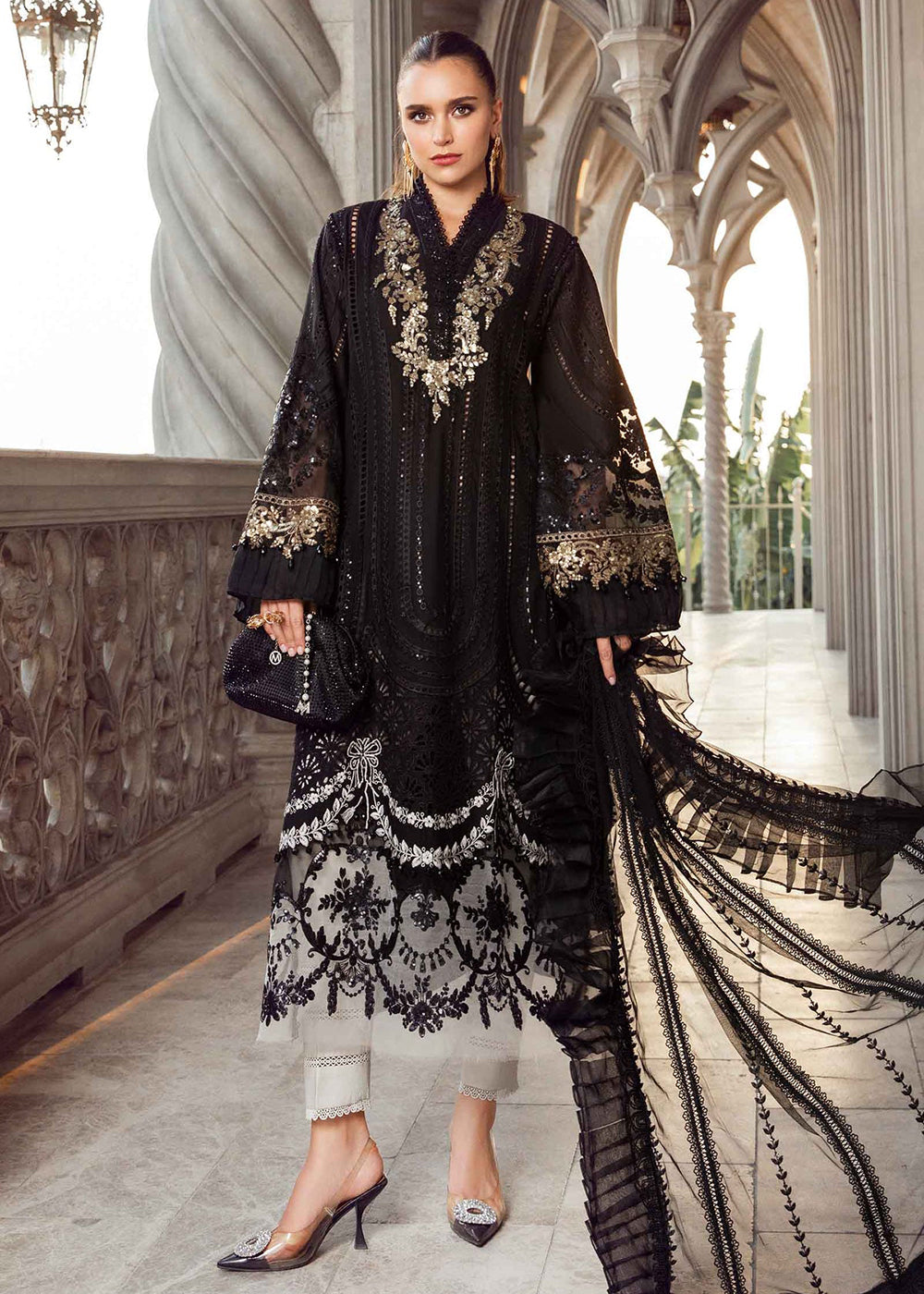 Buy Now Unstitched Luxury Lawn Eid 2 Edition '24 by Maria B | EL-24-03 Online at Empress in USA, UK, Canada, Germany, Italy, Dubai & Worldwide at Empress Clothing.