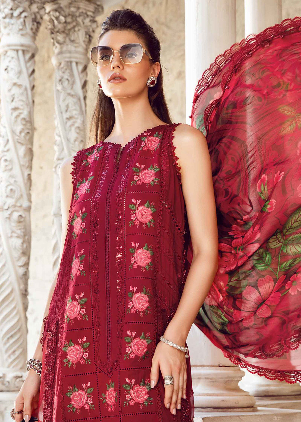 Buy Now Unstitched Luxury Lawn Eid 2 Edition '24 by Maria B | EL-24-05 Online at Empress in USA, UK, Canada, Germany, Italy, Dubai & Worldwide at Empress Clothing.