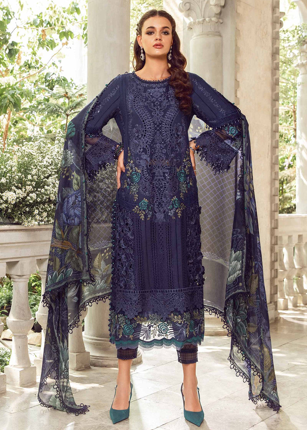 Buy Now Unstitched Luxury Lawn Eid 2 Edition '24 by Maria B | EL-24-09 Online at Empress in USA, UK, Canada, Germany, Italy, Dubai & Worldwide at Empress Clothing. 