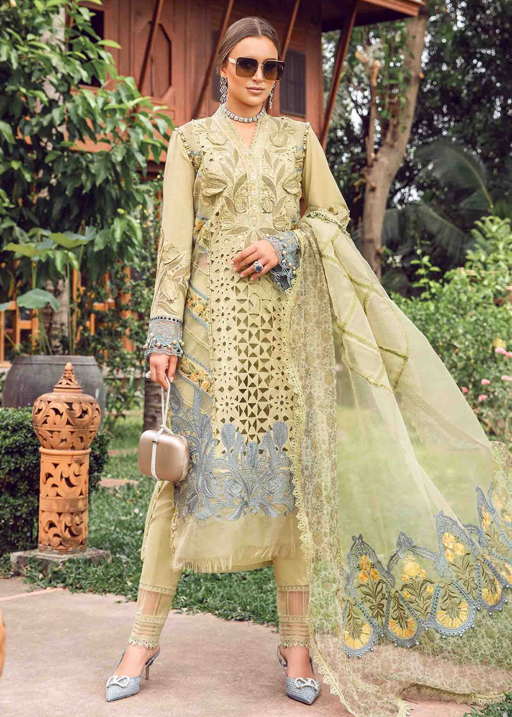Buy Now Unstitched Luxury Lawn Eid 2 Edition '24 by Maria B | EL-24-10 Online at Empress in USA, UK, Canada, Germany, Italy, Dubai & Worldwide at Empress Clothing.