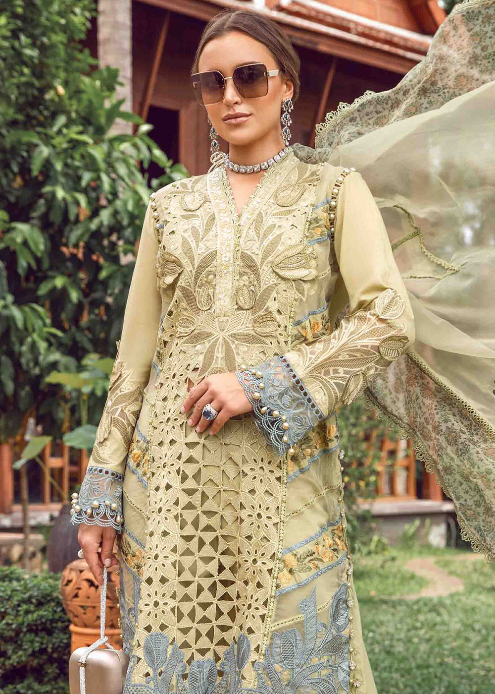 Buy Now Unstitched Luxury Lawn Eid 2 Edition '24 by Maria B | EL-24-10 Online at Empress in USA, UK, Canada, Germany, Italy, Dubai & Worldwide at Empress Clothing.