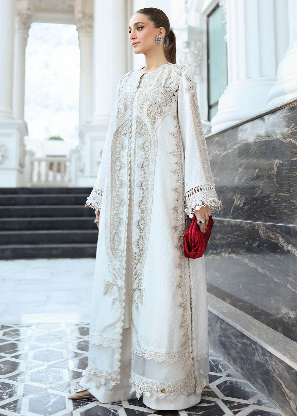 Buy Now Premium Luxury Eid Lawn '26 by Maria B | EL-26-01 Online in US, UK, Canada, France, Italy, Germany, Greece, Sweden, UAE, Africa & Worldwide at Empress.