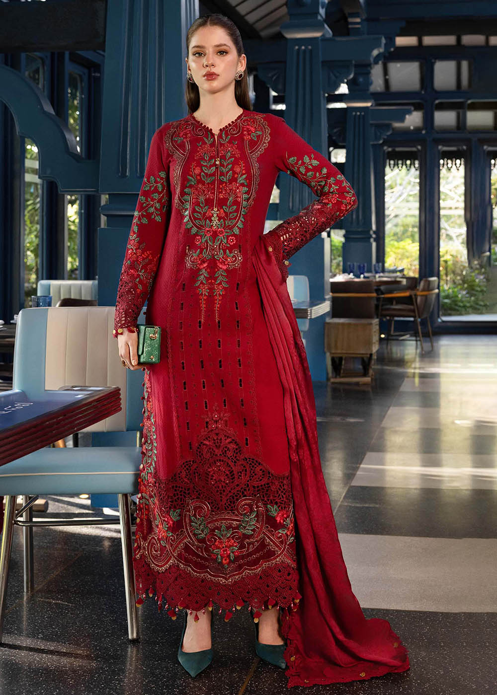 Buy Now Premium Luxury Eid Lawn '26 by Maria B | EL-26-05 Online in US, UK, Canada, France, Italy, Germany, Greece, Sweden, UAE, Africa & Worldwide at Empress.