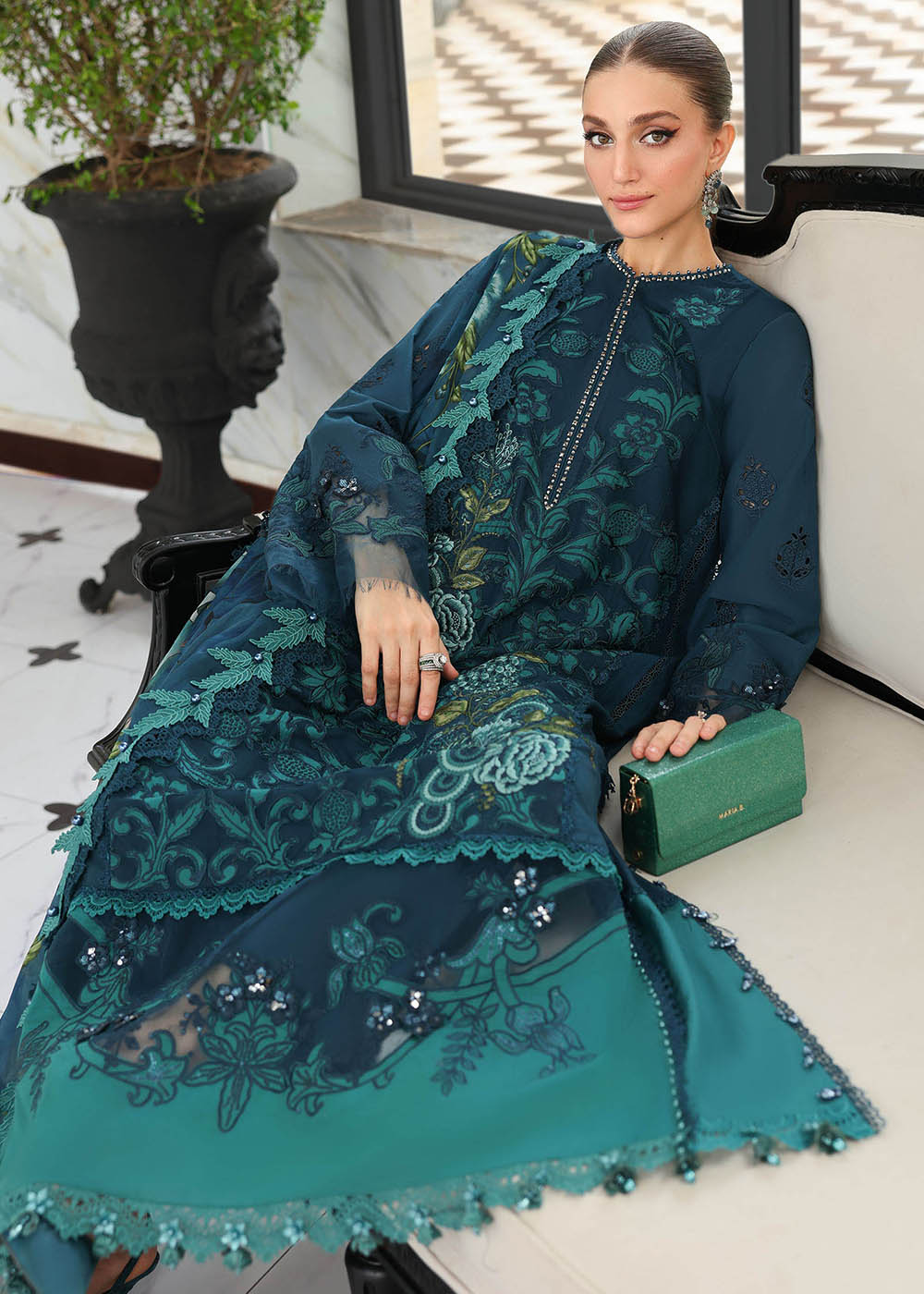 Buy Now Premium Luxury Eid Lawn '26 by Maria B | EL-26-06 Online in US, UK, Canada, France, Italy, Germany, Greece, Sweden, UAE, Africa & Worldwide at Empress.