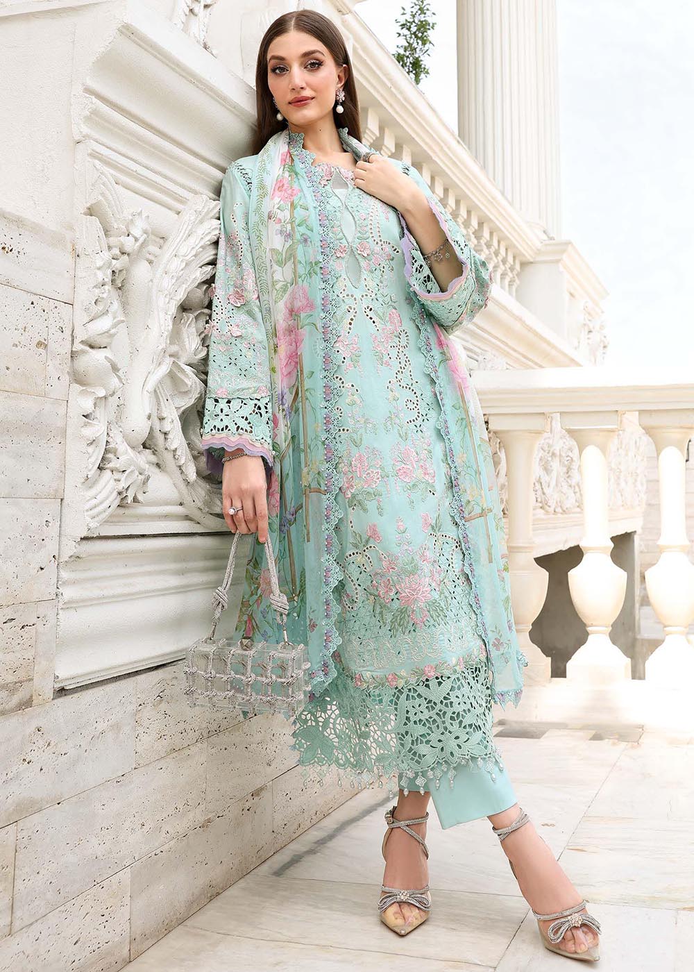 Buy Now Premium Luxury Eid Lawn '26 by Maria B | EL-26-15 Online in US, UK, Canada, France, Italy, Germany, Greece, Sweden, UAE, Africa & Worldwide at Empress.