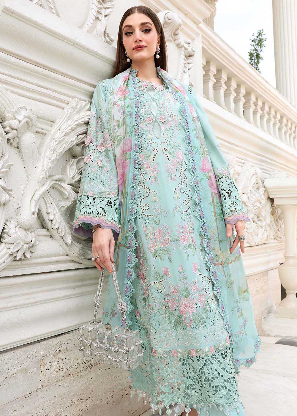 Buy Now Premium Luxury Eid Lawn '26 by Maria B | EL-26-15 Online in US, UK, Canada, France, Italy, Germany, Greece, Sweden, UAE, Africa & Worldwide at Empress.