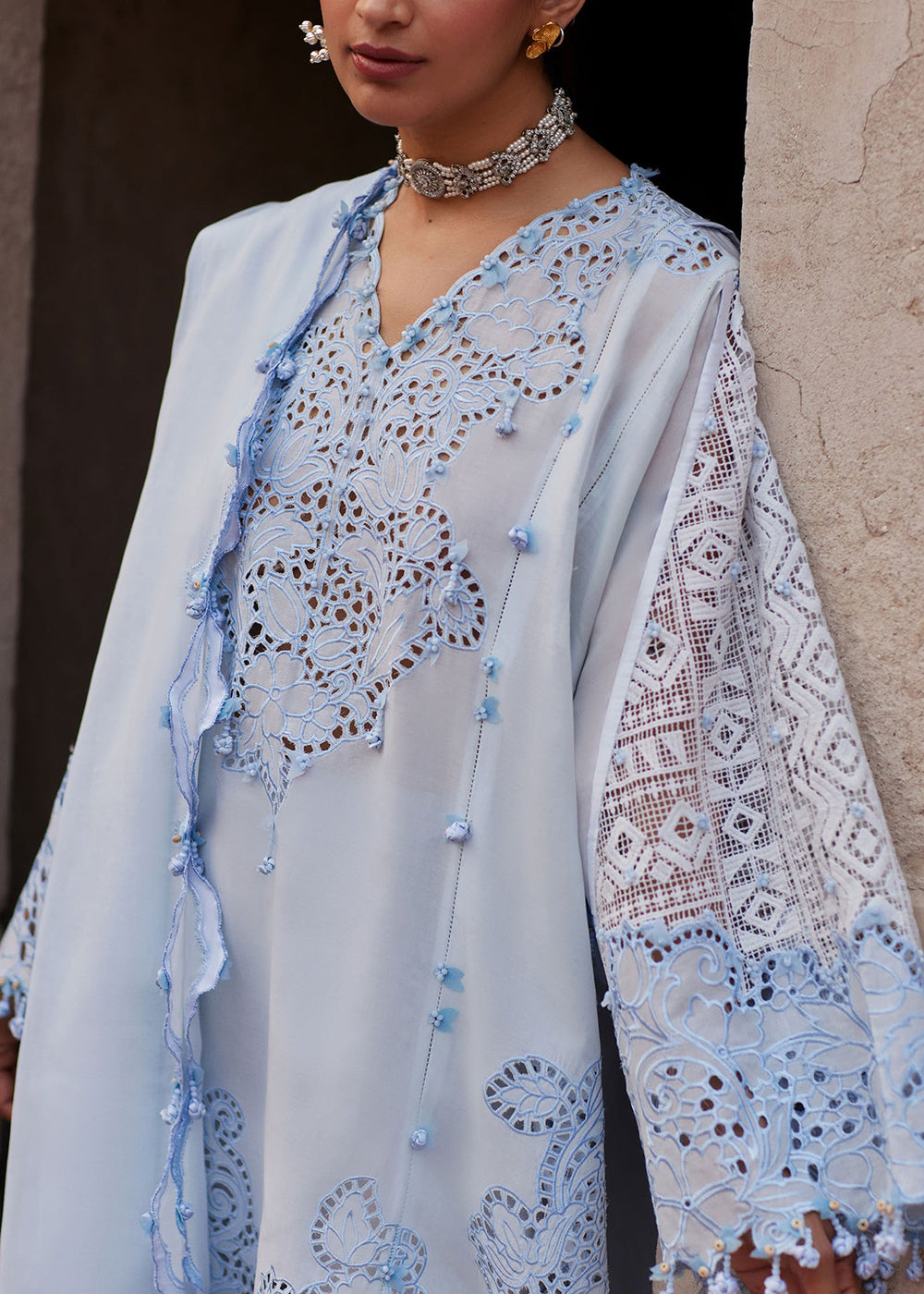 Buy Now Kashmee Luxury Lawn '26 by Elan | BRUMINE (EL26-02 A) Online in US, UK, Canada, France, Italy, Germany, Greece, Sweden, Africa & Worldwide at Empress