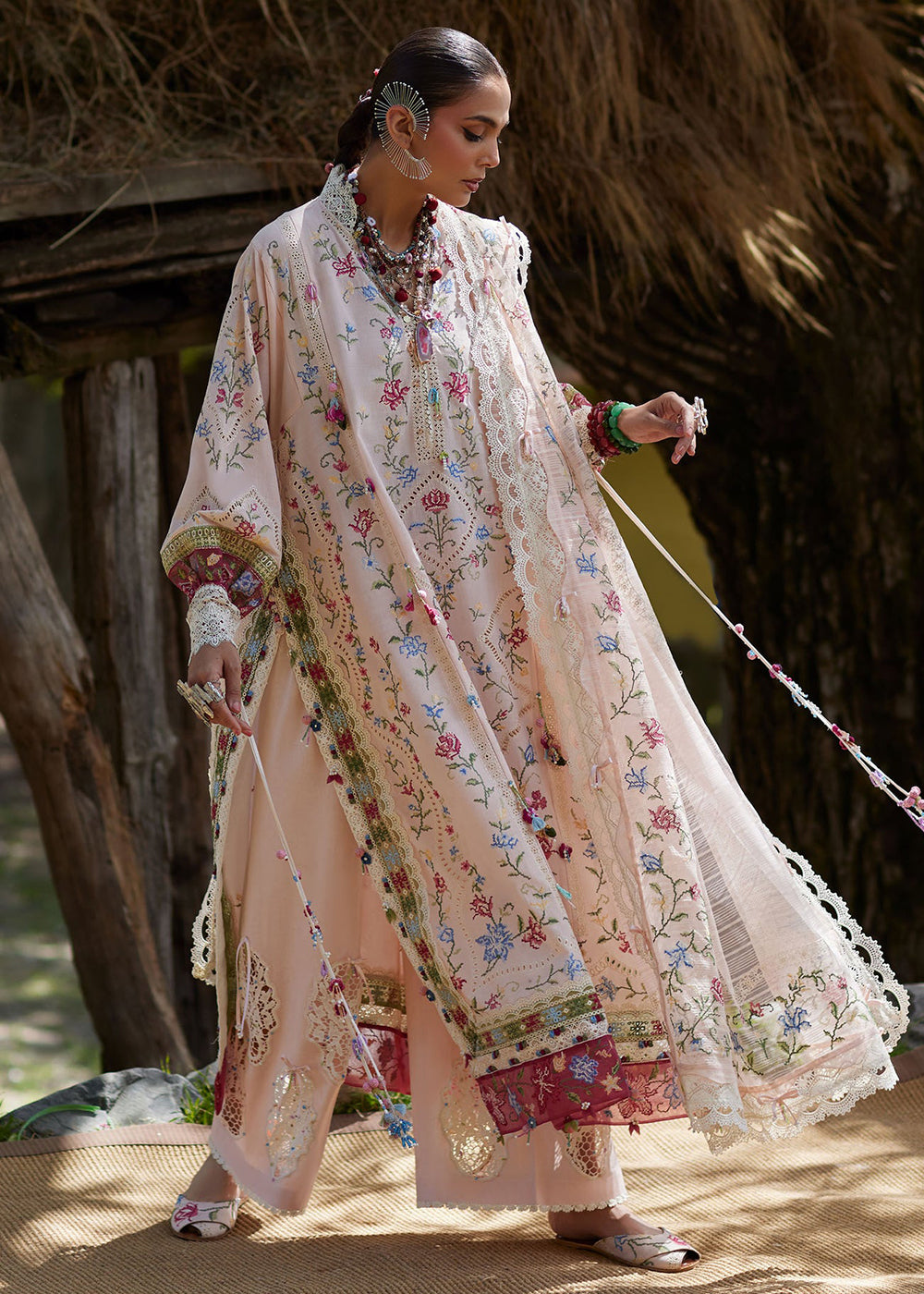 Buy Now Kashmee Luxury Lawn '26 by Elan | SOZRAAG (EL26-03 A) Online in US, UK, Canada, France, Italy, Germany, Greece, Sweden, Africa & Worldwide at Empress.