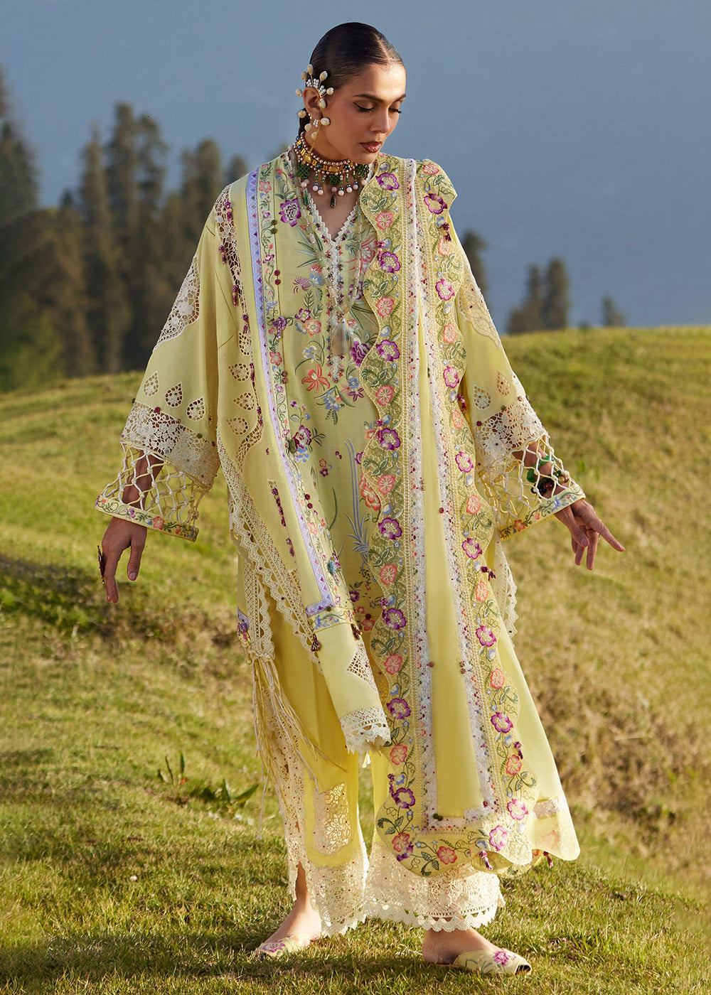 Buy Now Kashmee Luxury Lawn '26 by Elan | NEELUNE (EL26-05 A) Online in US, UK, Canada, France, Italy, Germany, Greece, Sweden, Africa & Worldwide at Empress.