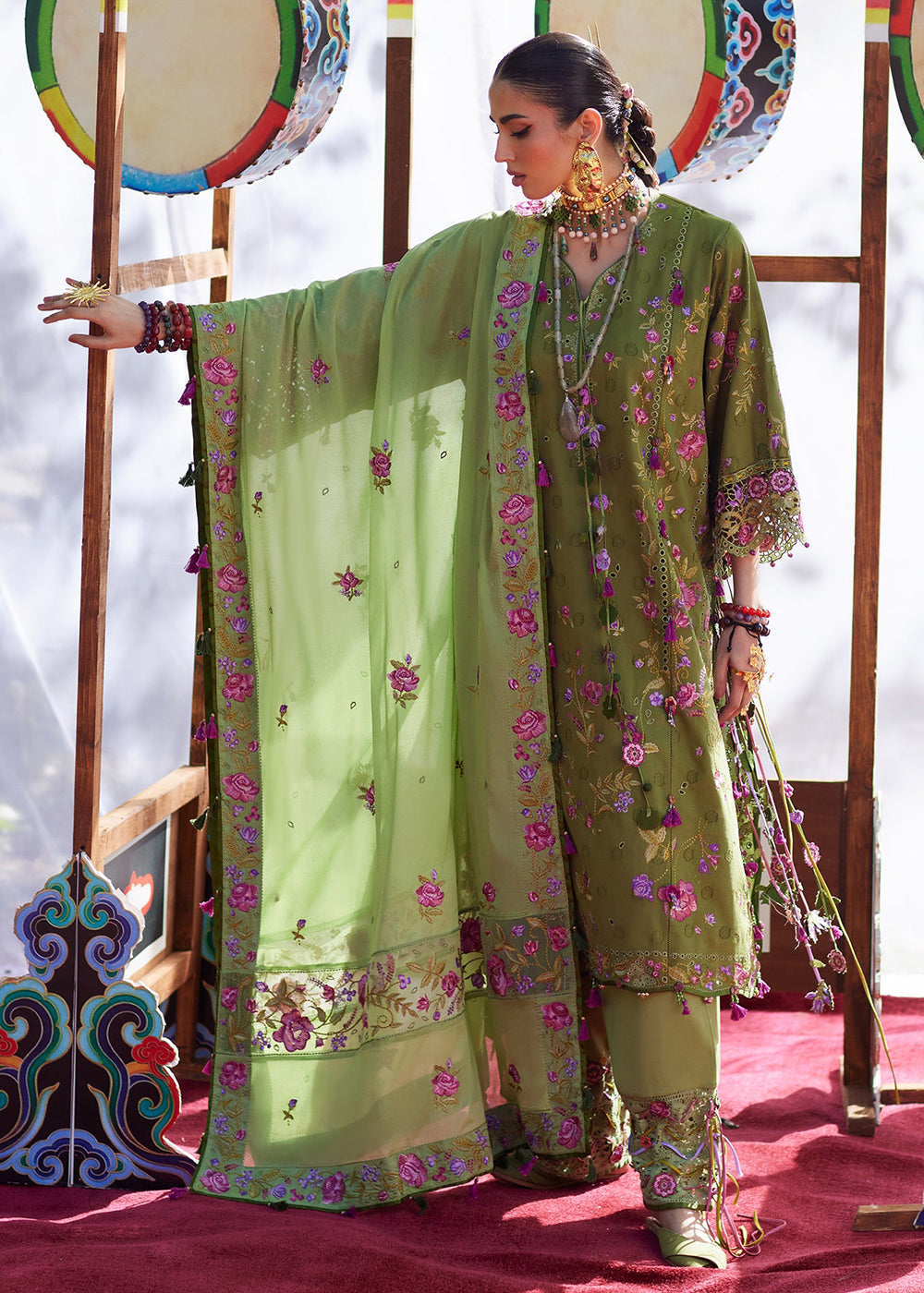 Buy Now Kashmee Luxury Lawn '26 by Elan | GULRAAZ (EL26-08 A) Online in US, UK, Canada, France, Italy, Germany, Greece, Sweden, Africa & Worldwide at Empress.
