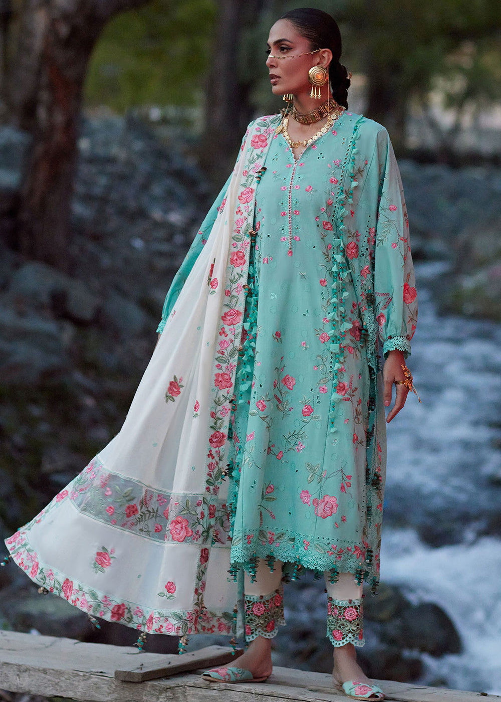 Buy Now Kashmee Luxury Lawn '26 by Elan | GULRAAZ (EL26-08 B) Online in US, UK, Canada, France, Italy, Germany, Greece, Sweden, Africa & Worldwide at Empress.