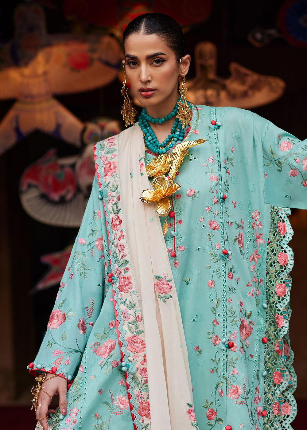 Buy Now Kashmee Luxury Lawn '26 by Elan | GULRAAZ (EL26-08 B) Online in US, UK, Canada, France, Italy, Germany, Greece, Sweden, Africa & Worldwide at Empress.