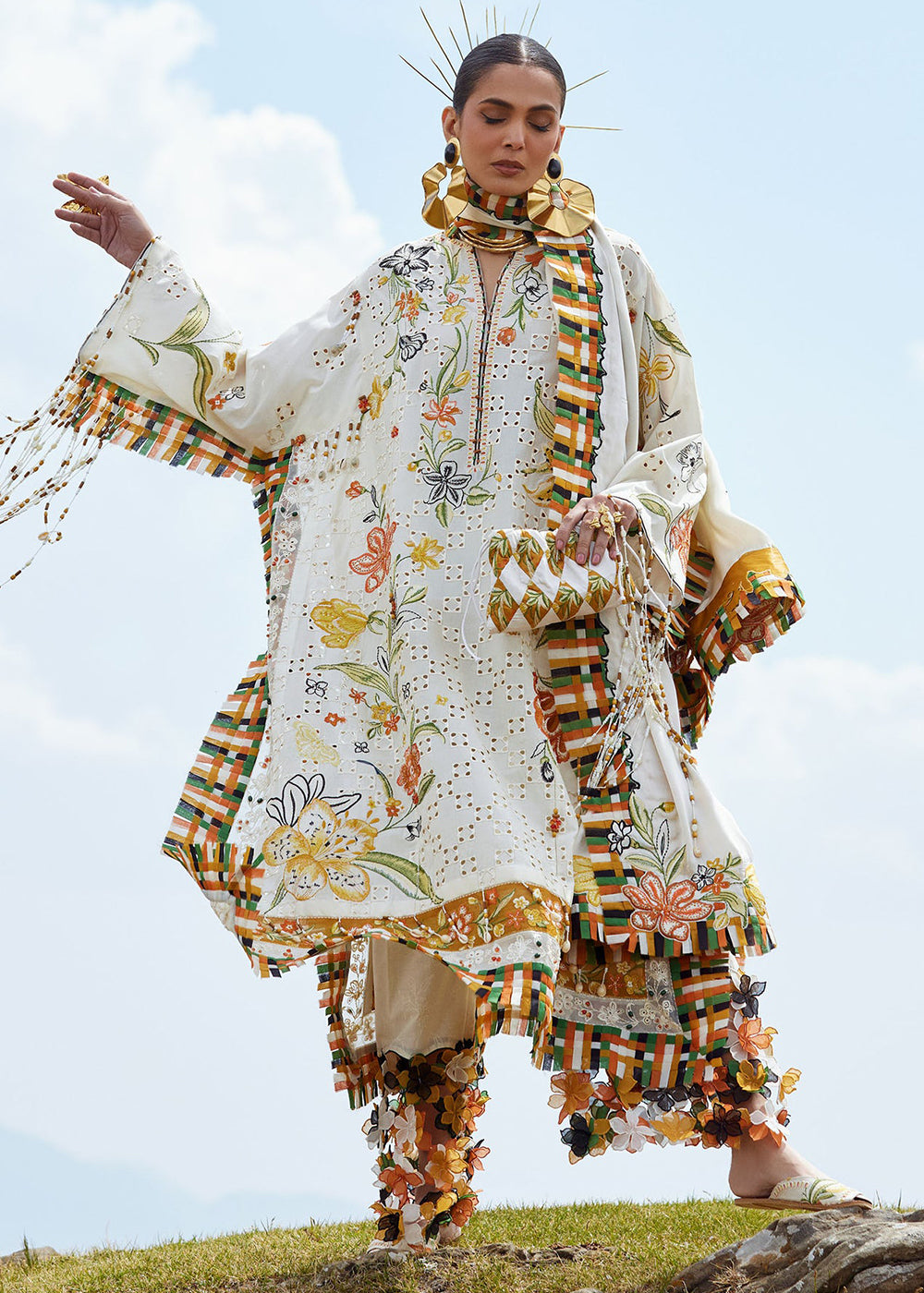 Buy Now Kashmee Luxury Lawn '26 by Elan | SONAMARG (EL26-09 A) Online in US, UK, Canada, France, Italy, Germany, Greece, Sweden, Africa & Worldwide at Empress.