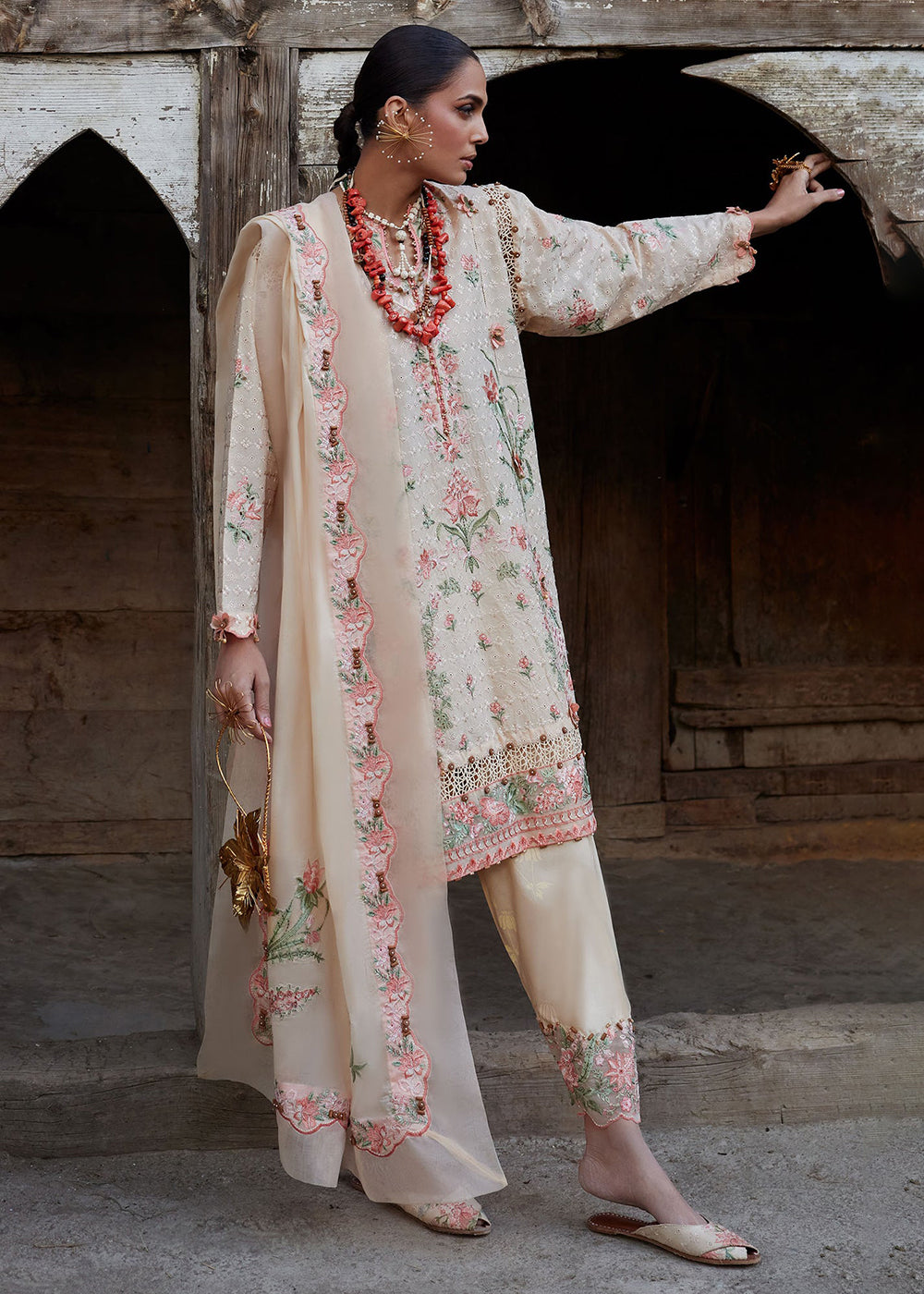 Buy Now Kashmee Luxury Lawn '26 by Elan | MEHRVAAN (EL26-10 A) Online in US, UK, Canada, France, Italy, Germany, Greece, Sweden, Africa & Worldwide at Empress.