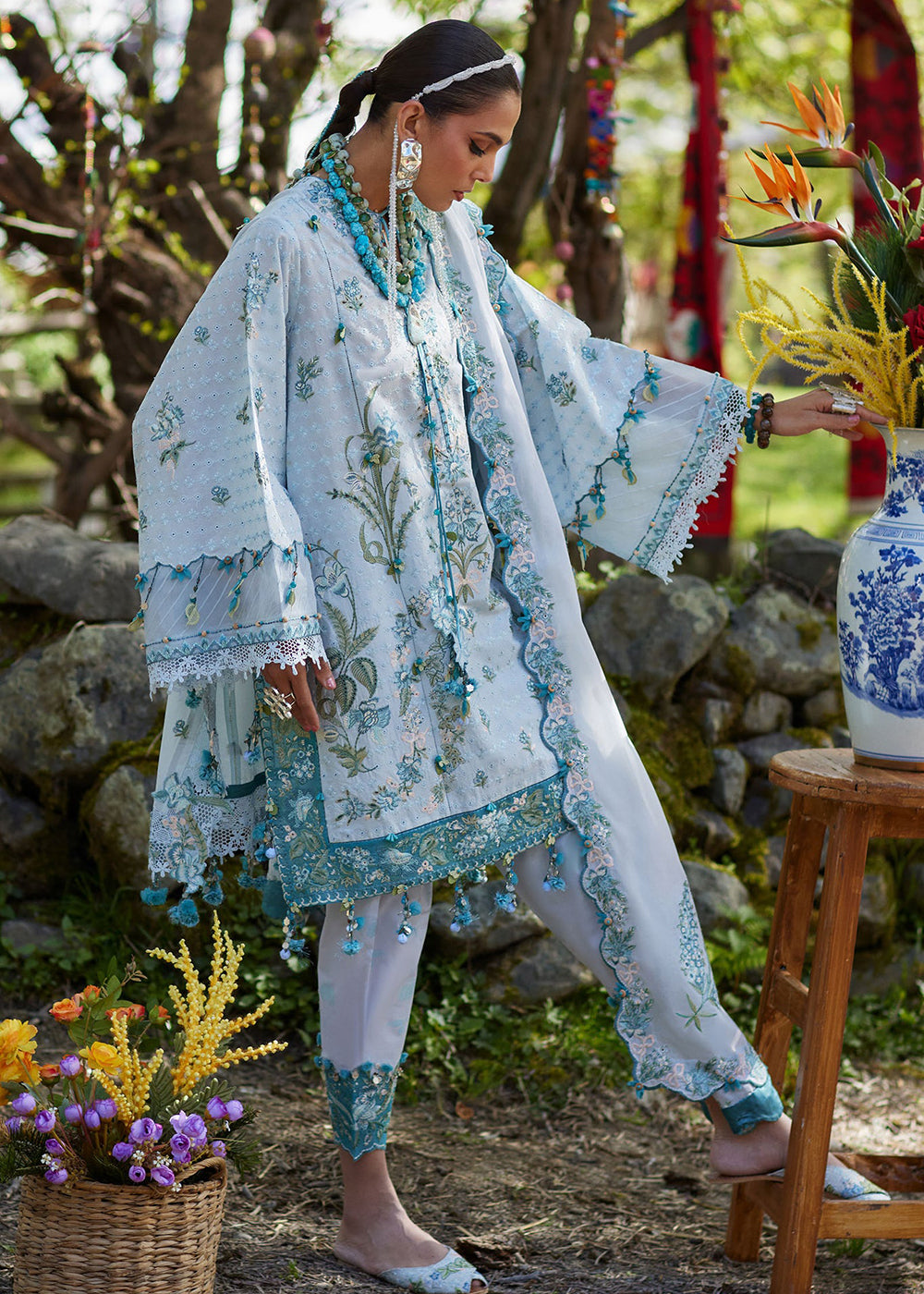 Buy Now Kashmee Luxury Lawn '26 by Elan | MEHRVAAN (EL26-10 B) Online in US, UK, Canada, France, Italy, Germany, Greece, Sweden, Africa & Worldwide at Empress.
