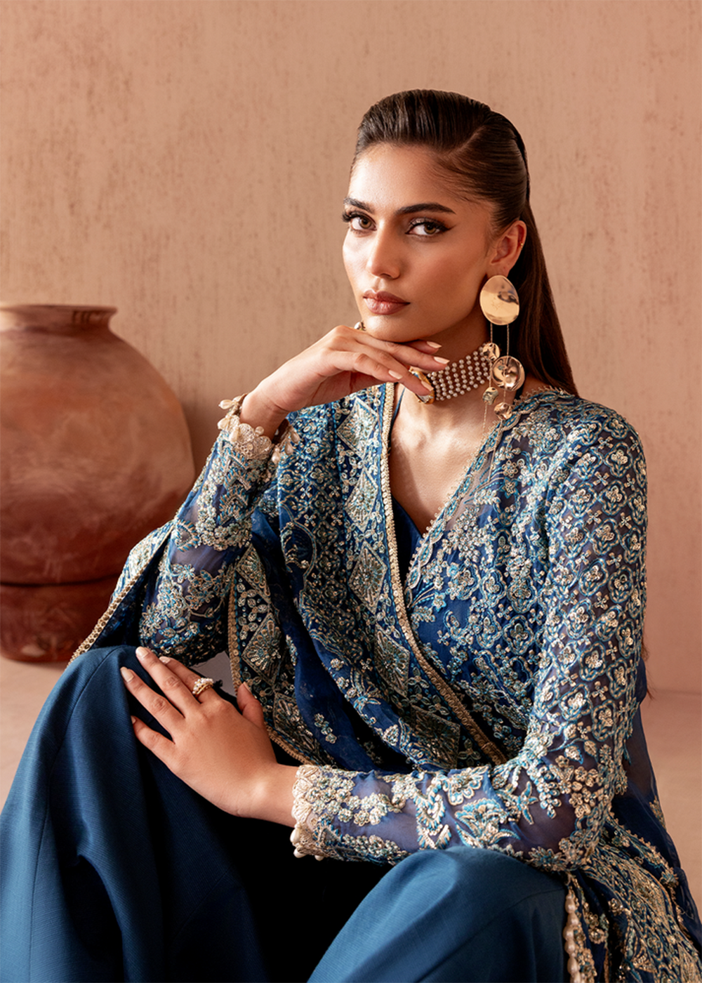 Buy Now Clay & Couture Wedding Formals '25 by Emaan Adeel Online in USA, UK, Canada, France, Italy, Germany, Greece, Sweden, Africa, UAE & Worldwide at Empress.