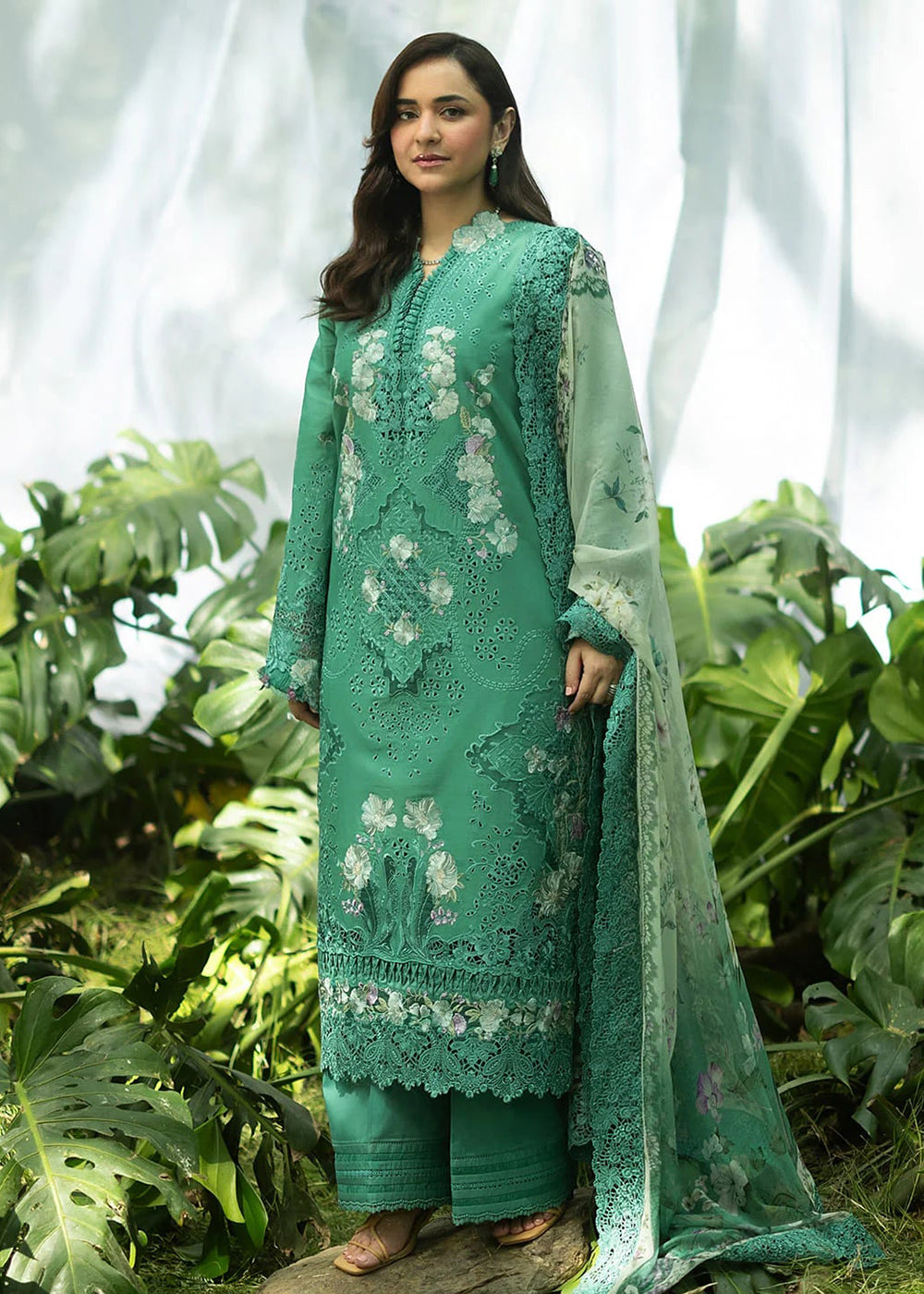 Buy Premium Luxury Lawn '26 by Elaf Premium | ELQ-2A LOVER'S EDEN Online in US, UK, Canada, France, Italy, Germany, Greece, Sweden, UAE & Worldwide at Empress.