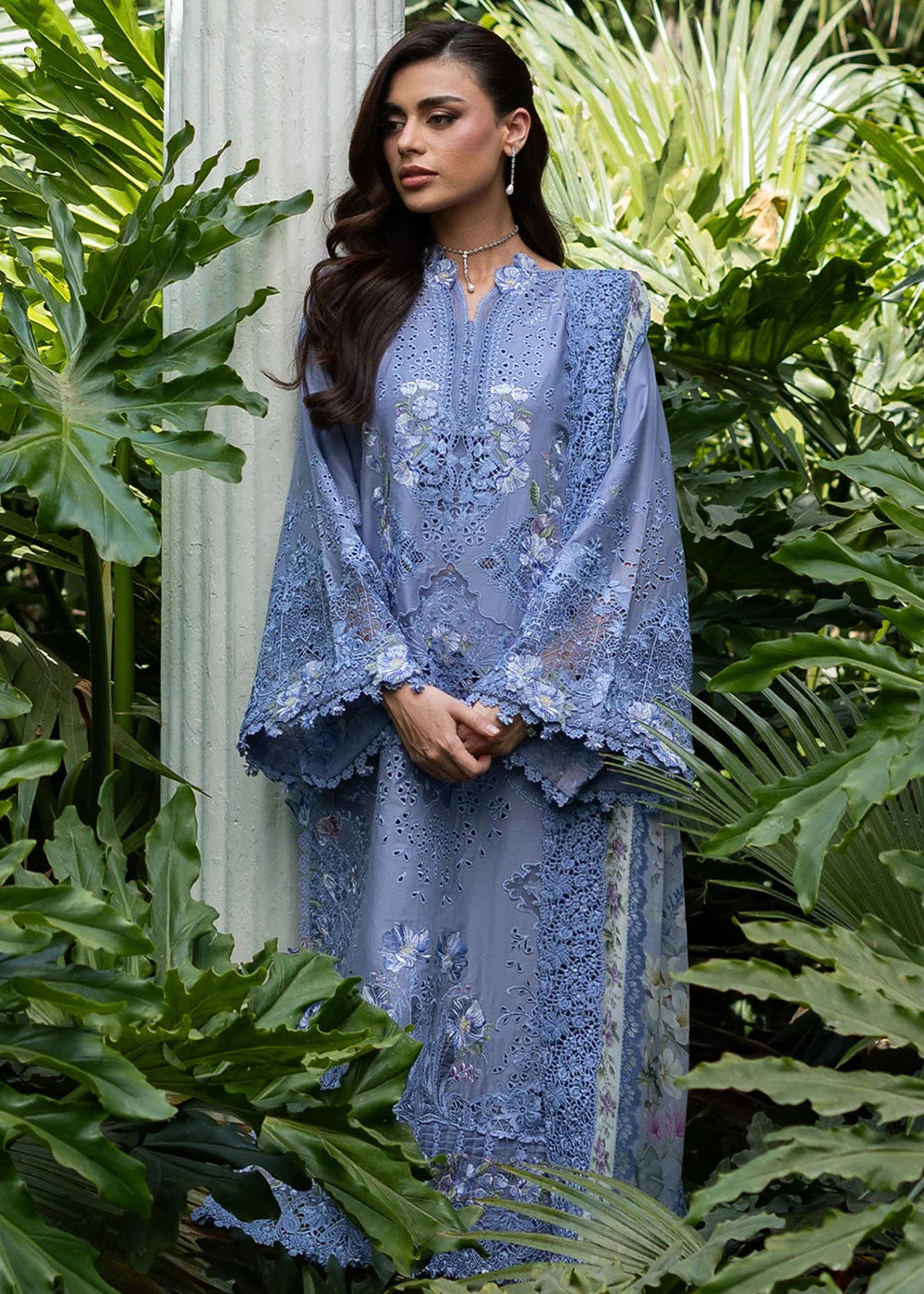 Buy Premium Luxury Lawn '26 by Elaf Premium | ELQ-2B LAVENDER LUXE Online in US, UK, Canada, France, Italy, Germany, Greece, Sweden, UAE & Worldwide at Empress.