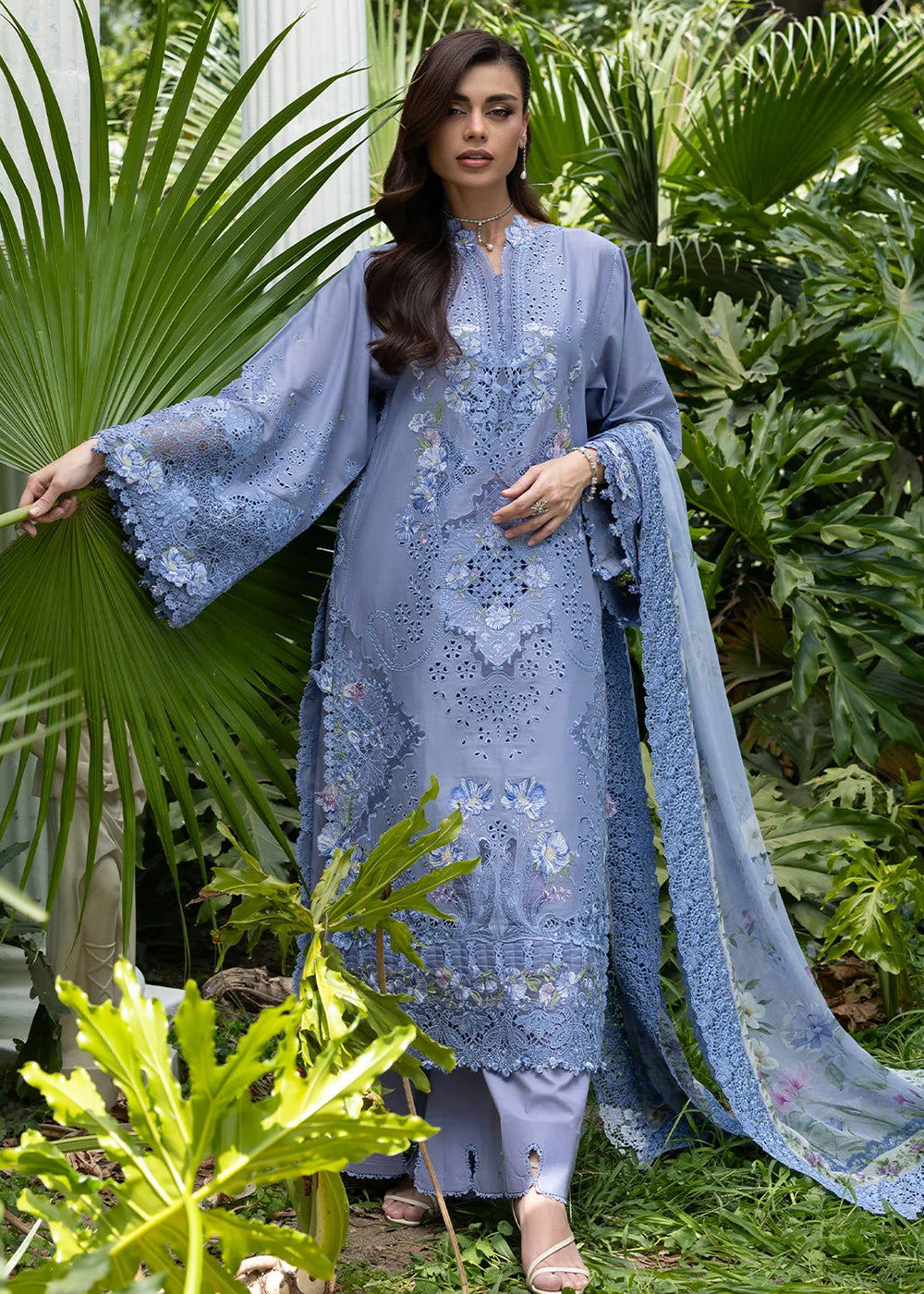 Buy Premium Luxury Lawn '26 by Elaf Premium | ELQ-2B LAVENDER LUXE Online in US, UK, Canada, France, Italy, Germany, Greece, Sweden, UAE & Worldwide at Empress.