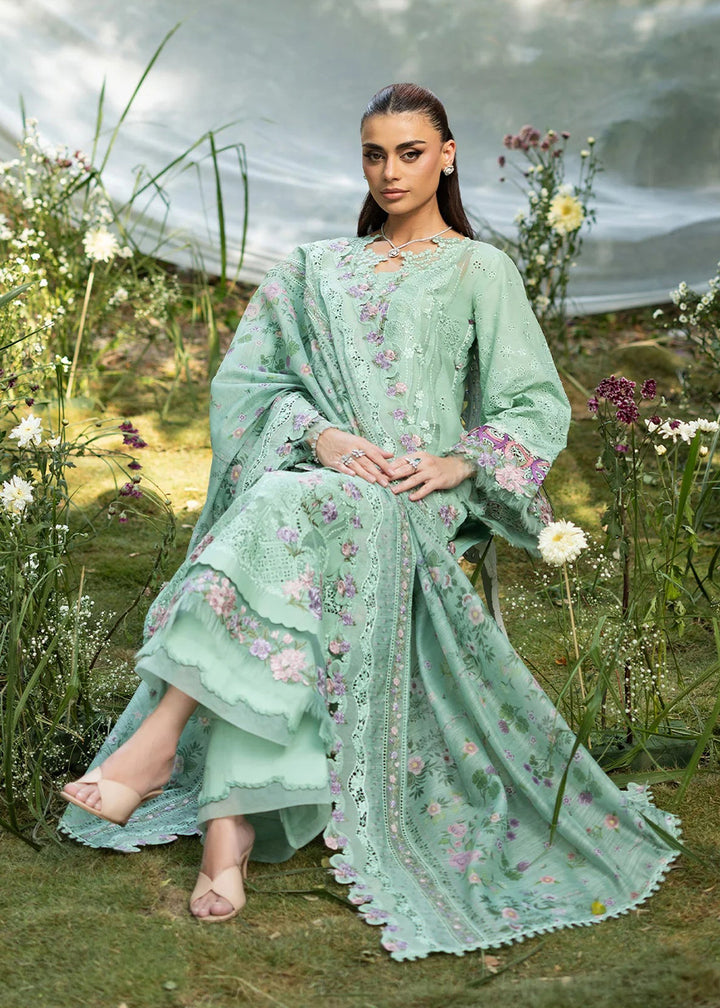 Buy Premium Luxury Lawn '26 by Elaf Premium | ELQ-3A DAISY CHAIN Online in US, UK, Canada, France, Italy, Germany, Greece, Sweden, UAE & Worldwide at Empress.