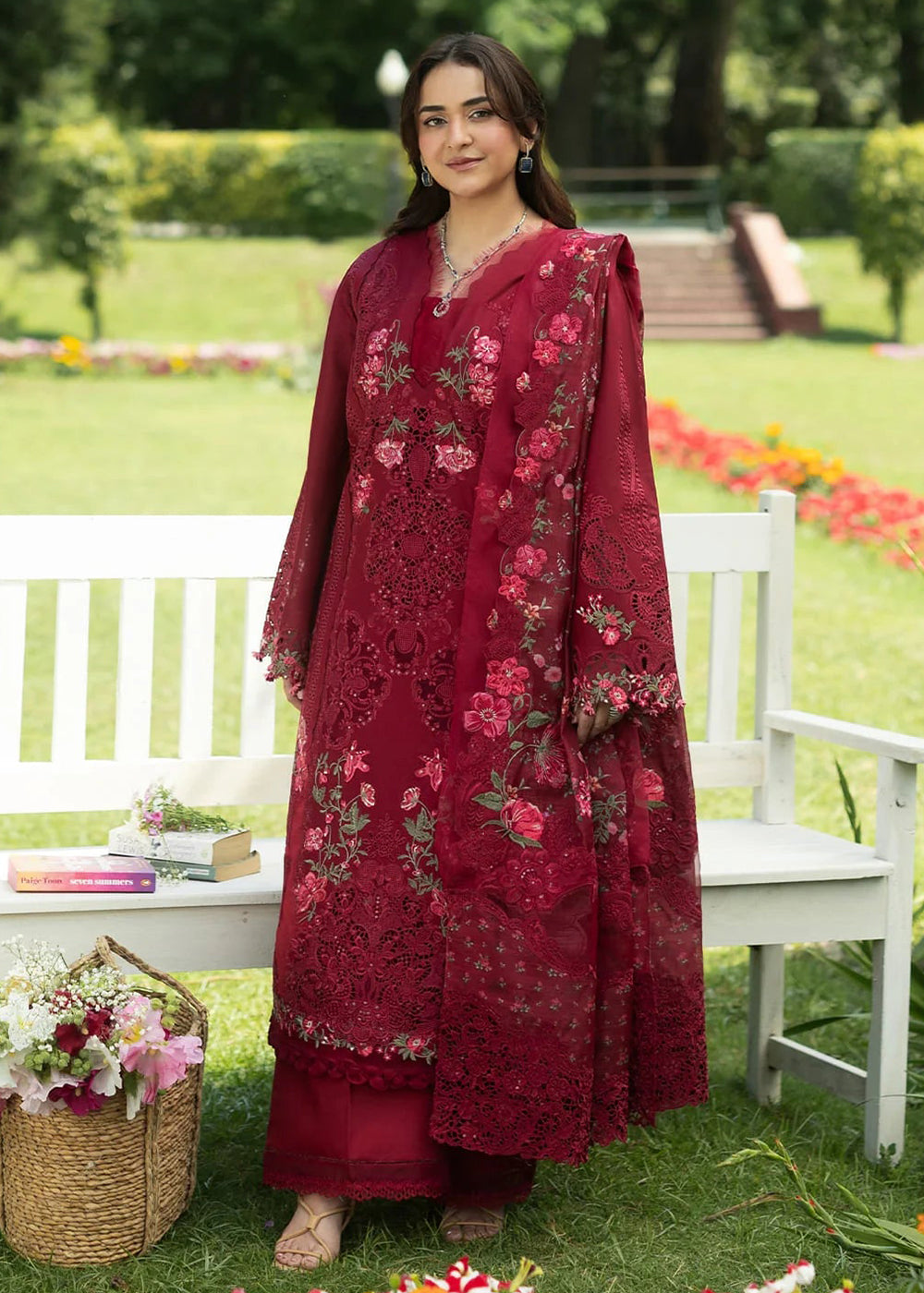 Buy Premium Luxury Lawn '26 by Elaf Premium | ELQ-4A FALLING PETALS Online in US, UK, Canada, France, Italy, Germany, Greece, Sweden, UAE & Worldwide at Empress.