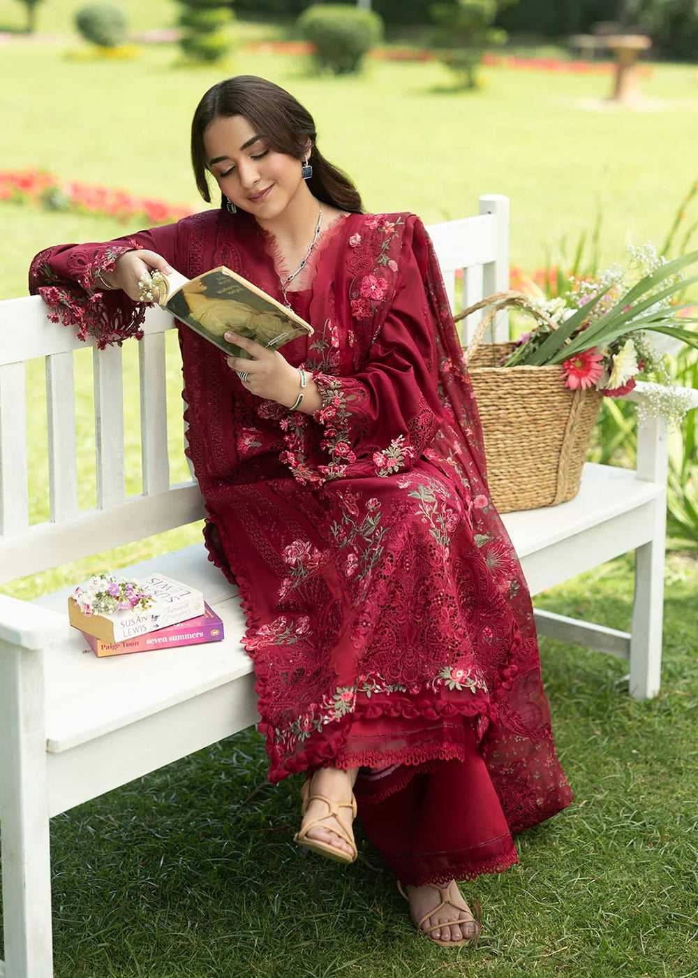 Buy Premium Luxury Lawn '26 by Elaf Premium | ELQ-4A FALLING PETALS Online in US, UK, Canada, France, Italy, Germany, Greece, Sweden, UAE & Worldwide at Empress.