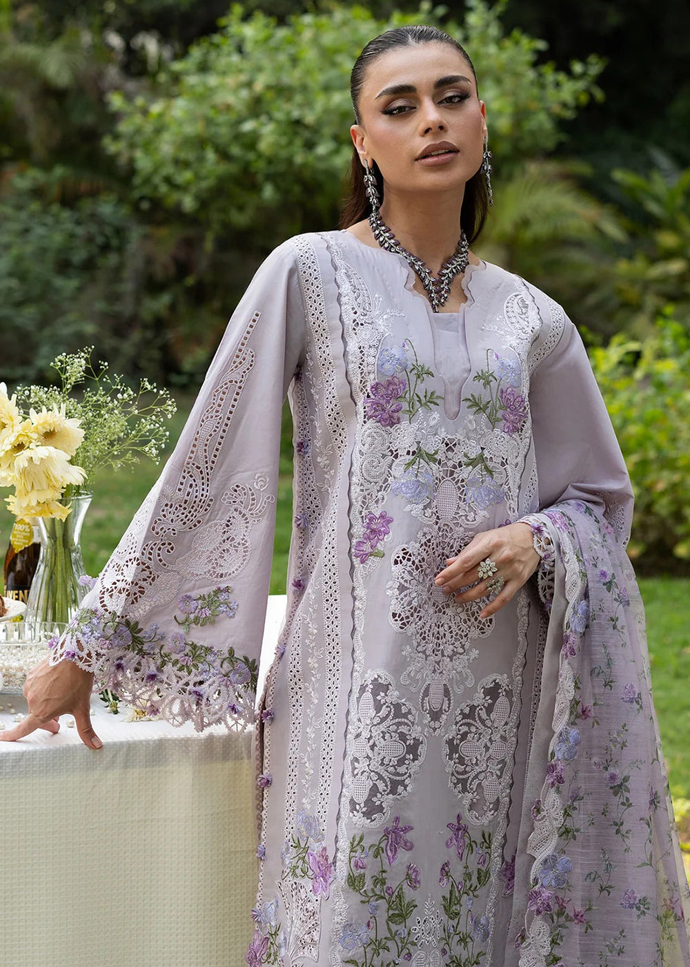 Buy Premium Luxury Lawn '26 by Elaf Premium | ELQ-4B PURE PLUM Online in US, UK, Canada, France, Italy, Germany, Greece, Sweden, UAE & Worldwide at Empress.