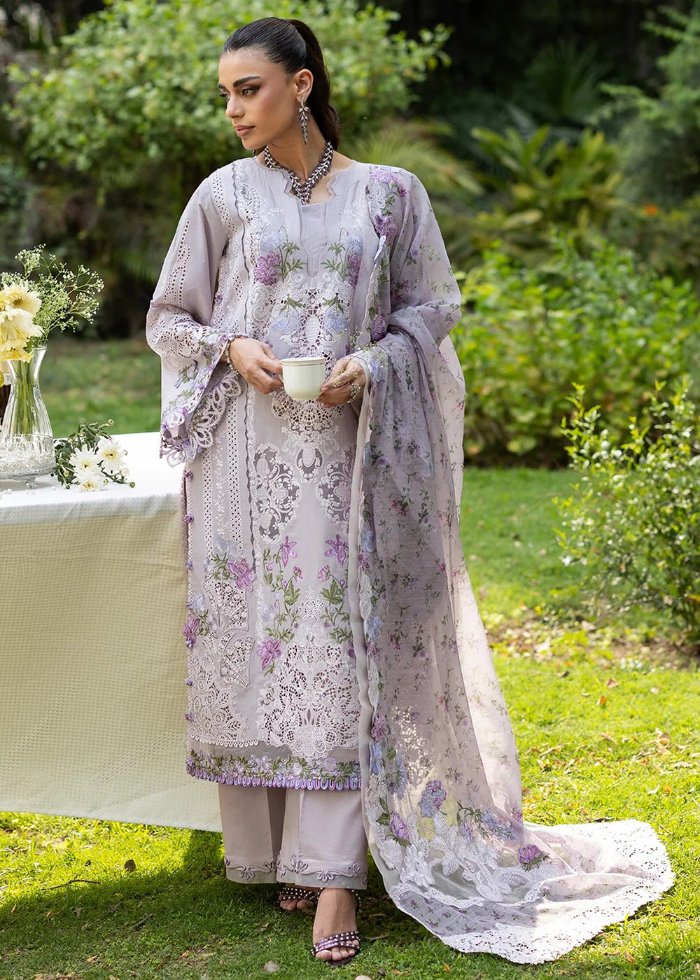 Buy Premium Luxury Lawn '26 by Elaf Premium | ELQ-4B PURE PLUM Online in US, UK, Canada, France, Italy, Germany, Greece, Sweden, UAE & Worldwide at Empress.