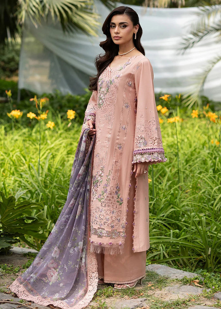 Buy Premium Luxury Lawn '26 by Elaf Premium | ELQ-6A BLUSHING ROSE Online in US, UK, Canada, France, Italy, Germany, Greece, Sweden, UAE & Worldwide at Empress.