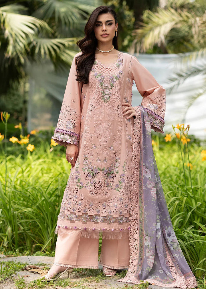 Buy Premium Luxury Lawn '26 by Elaf Premium | ELQ-6A BLUSHING ROSE Online in US, UK, Canada, France, Italy, Germany, Greece, Sweden, UAE & Worldwide at Empress.