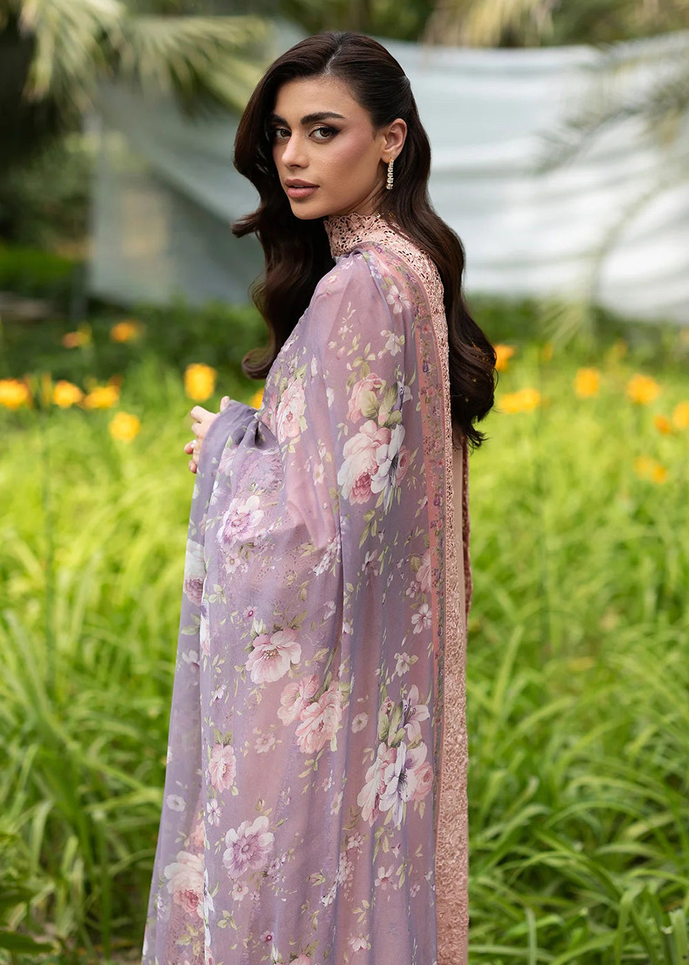 Buy Premium Luxury Lawn '26 by Elaf Premium | ELQ-6A BLUSHING ROSE Online in US, UK, Canada, France, Italy, Germany, Greece, Sweden, UAE & Worldwide at Empress.