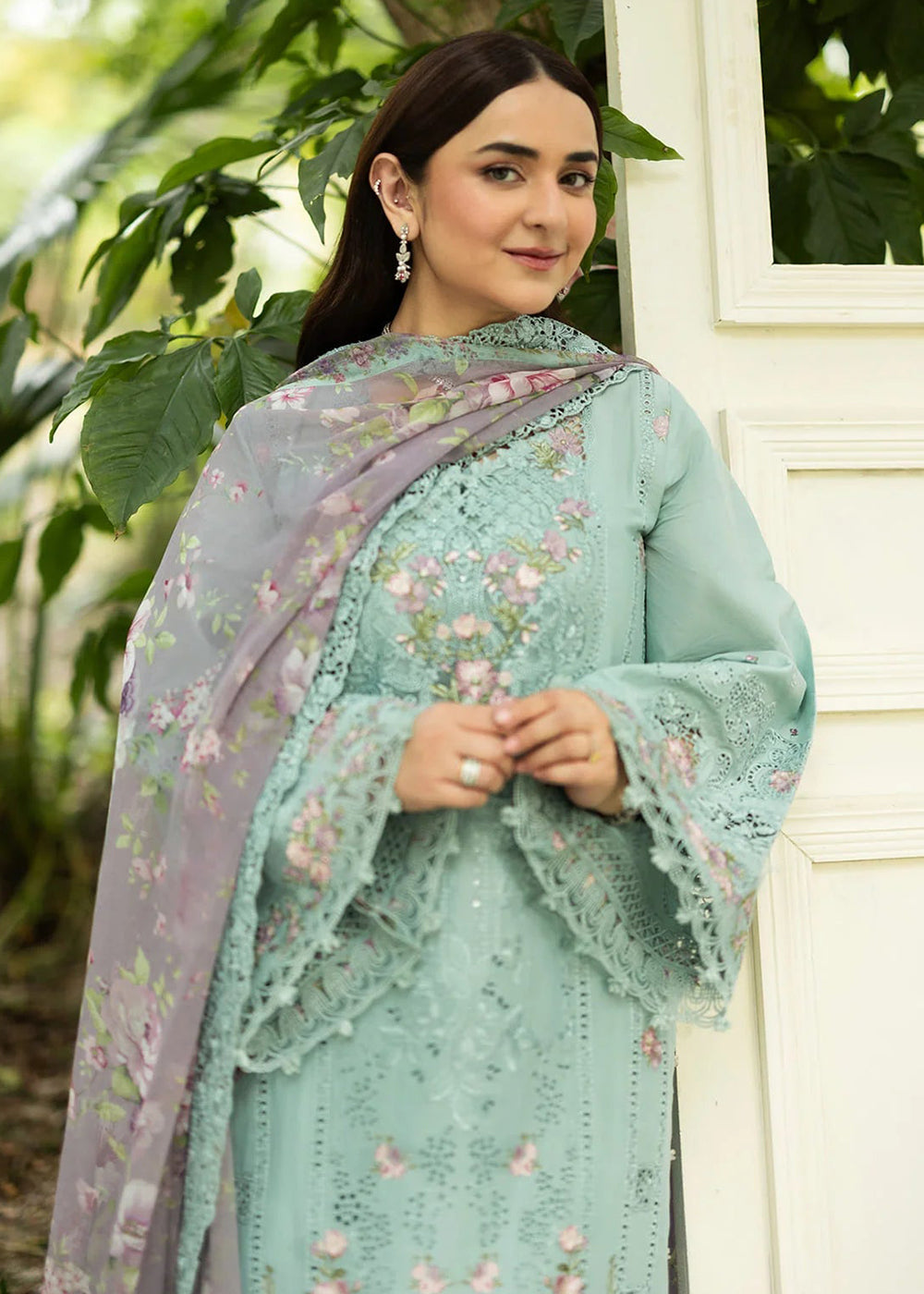 Buy Premium Luxury Lawn '26 by Elaf Premium | ELQ-6B MINT STORY Online in US, UK, Canada, France, Italy, Germany, Greece, Sweden, UAE & Worldwide at Empress.