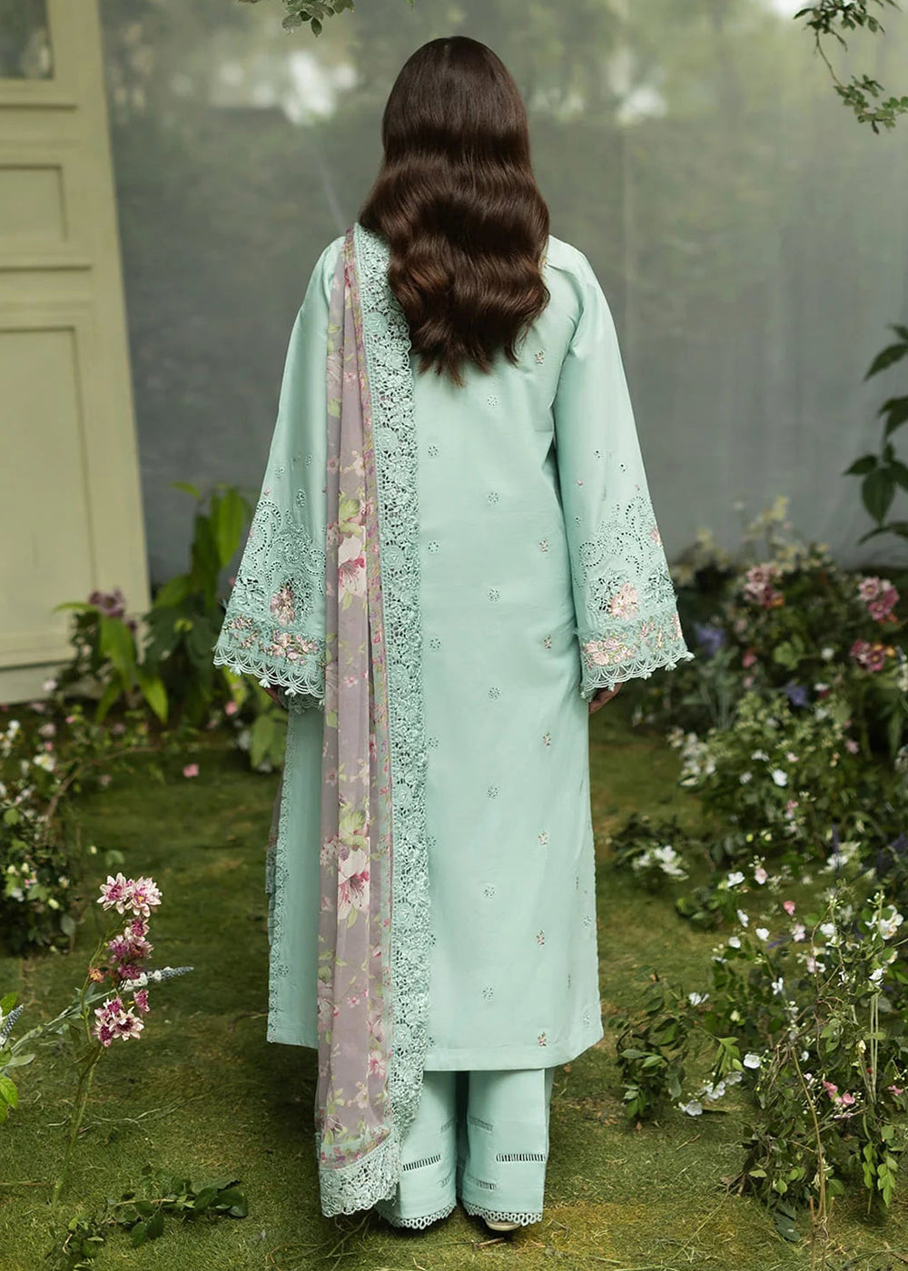 Buy Premium Luxury Lawn '26 by Elaf Premium | ELQ-6B MINT STORY Online in US, UK, Canada, France, Italy, Germany, Greece, Sweden, UAE & Worldwide at Empress.
