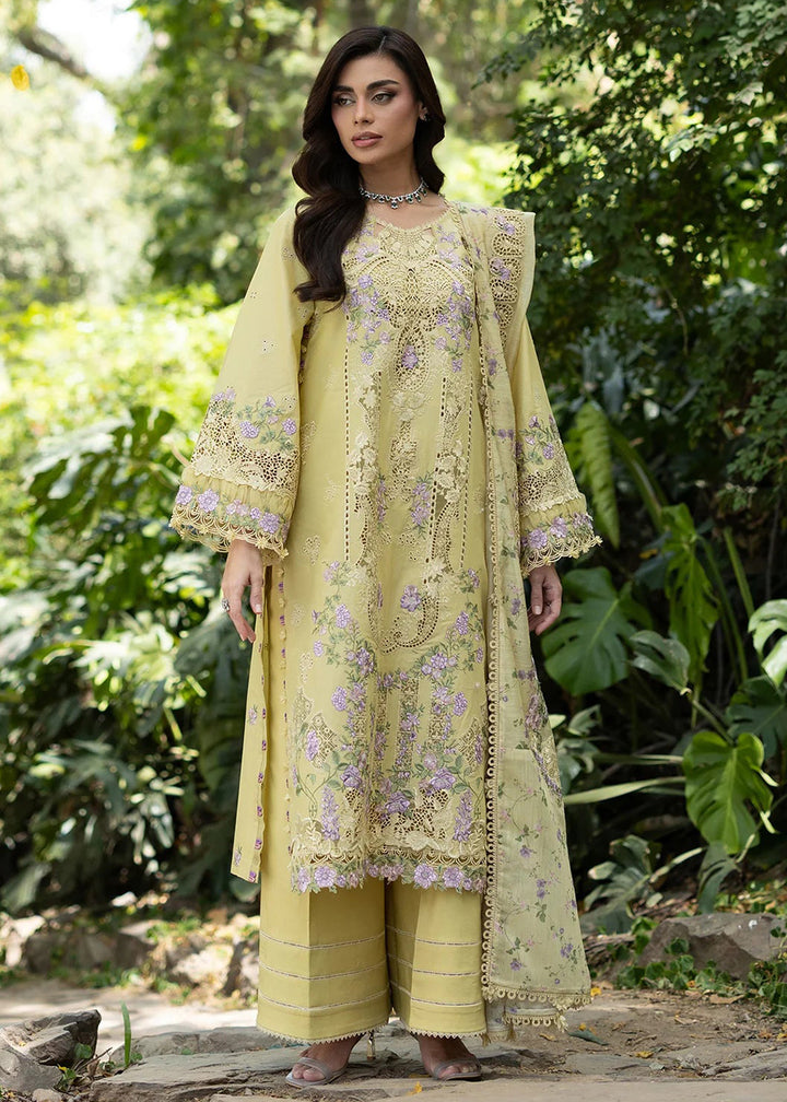 Buy Premium Luxury Lawn '26 by Elaf Premium | ELQ-7A BUTTER YELLOW Online in US, UK, Canada, France, Italy, Germany, Greece, Sweden, UAE & Worldwide at Empress.