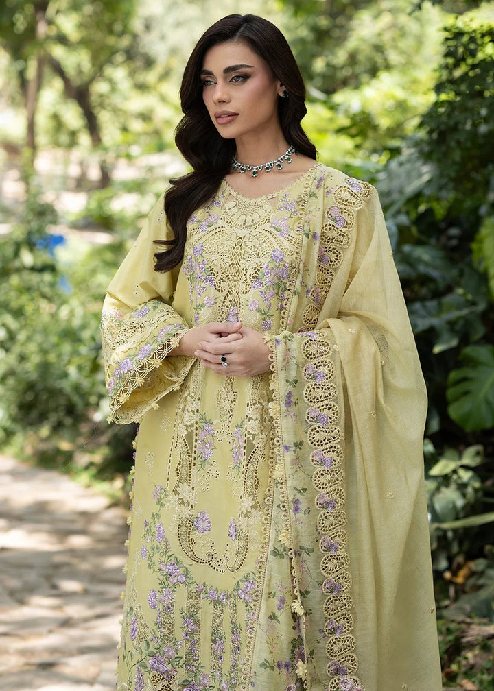 Buy Premium Luxury Lawn '26 by Elaf Premium | ELQ-7A BUTTER YELLOW Online in US, UK, Canada, France, Italy, Germany, Greece, Sweden, UAE & Worldwide at Empress.