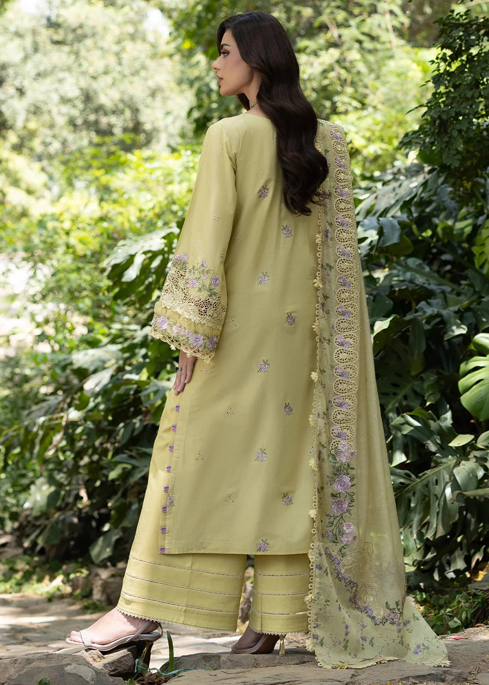 Buy Premium Luxury Lawn '26 by Elaf Premium | ELQ-7A BUTTER YELLOW Online in US, UK, Canada, France, Italy, Germany, Greece, Sweden, UAE & Worldwide at Empress.