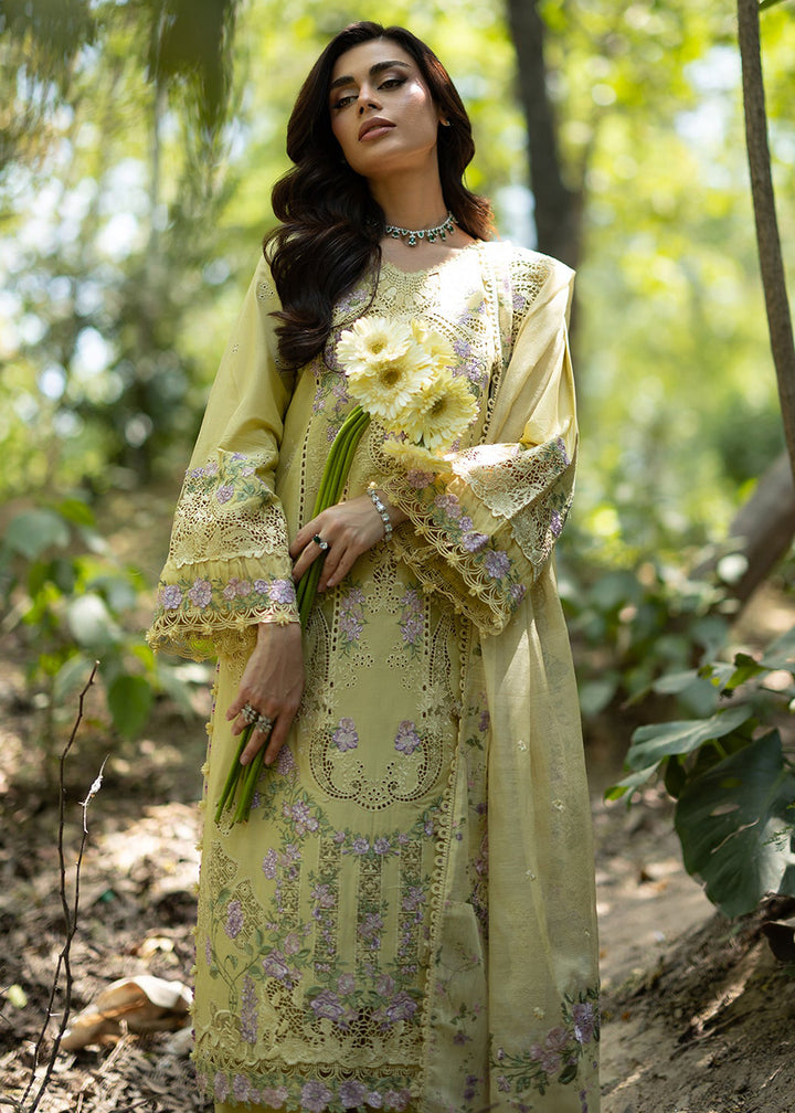 Buy Premium Luxury Lawn '26 by Elaf Premium | ELQ-7A BUTTER YELLOW Online in US, UK, Canada, France, Italy, Germany, Greece, Sweden, UAE & Worldwide at Empress.