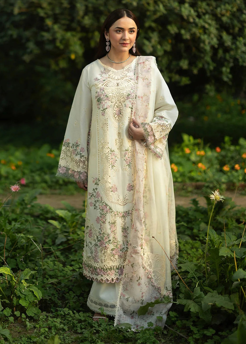 Buy Premium Luxury Lawn '26 by Elaf Premium | ELQ-7B SWEET TALK Online in US, UK, Canada, France, Italy, Germany, Greece, Sweden, UAE & Worldwide at Empress.
