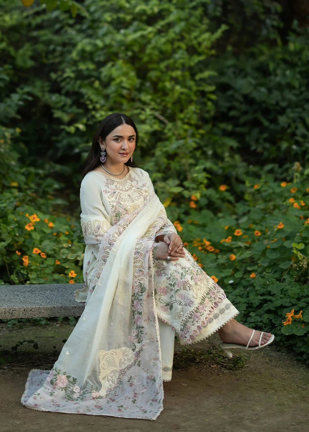 Buy Premium Luxury Lawn '26 by Elaf Premium | ELQ-7B SWEET TALK Online in US, UK, Canada, France, Italy, Germany, Greece, Sweden, UAE & Worldwide at Empress.
