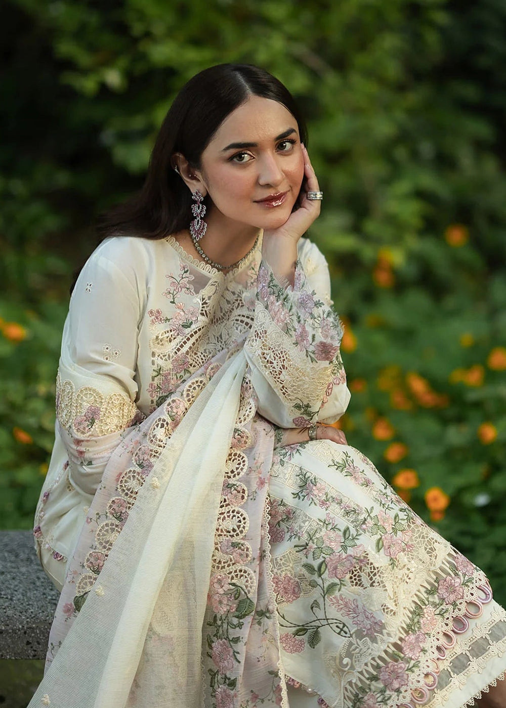 Buy Premium Luxury Lawn '26 by Elaf Premium | ELQ-7B SWEET TALK Online in US, UK, Canada, France, Italy, Germany, Greece, Sweden, UAE & Worldwide at Empress.