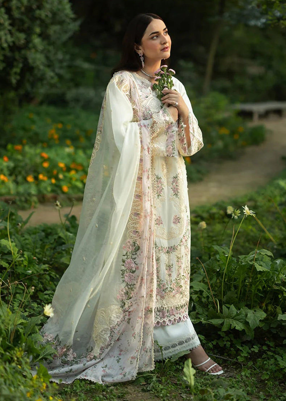 Buy Premium Luxury Lawn '26 by Elaf Premium | ELQ-7B SWEET TALK Online in US, UK, Canada, France, Italy, Germany, Greece, Sweden, UAE & Worldwide at Empress.