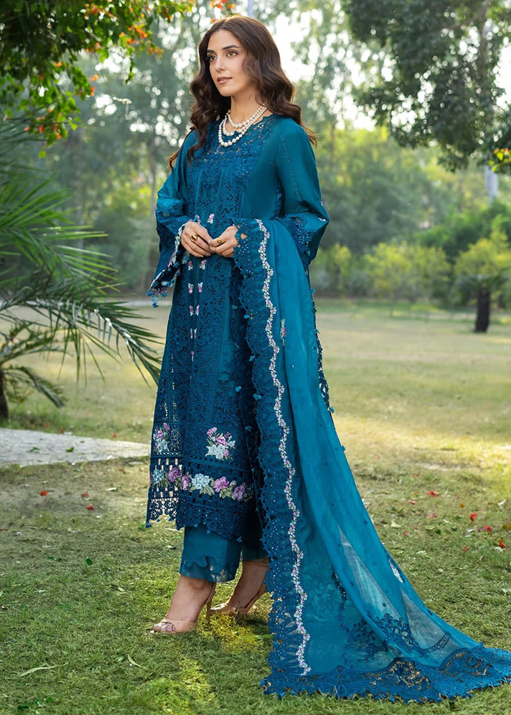 Buy Premium Luxury Lawn '26 by Elaf Premium | ELY-06 SAPPHIRE Online in US, UK, Canada, France, Italy, Germany, Greece, Sweden, UAE & Worldwide at Empress.