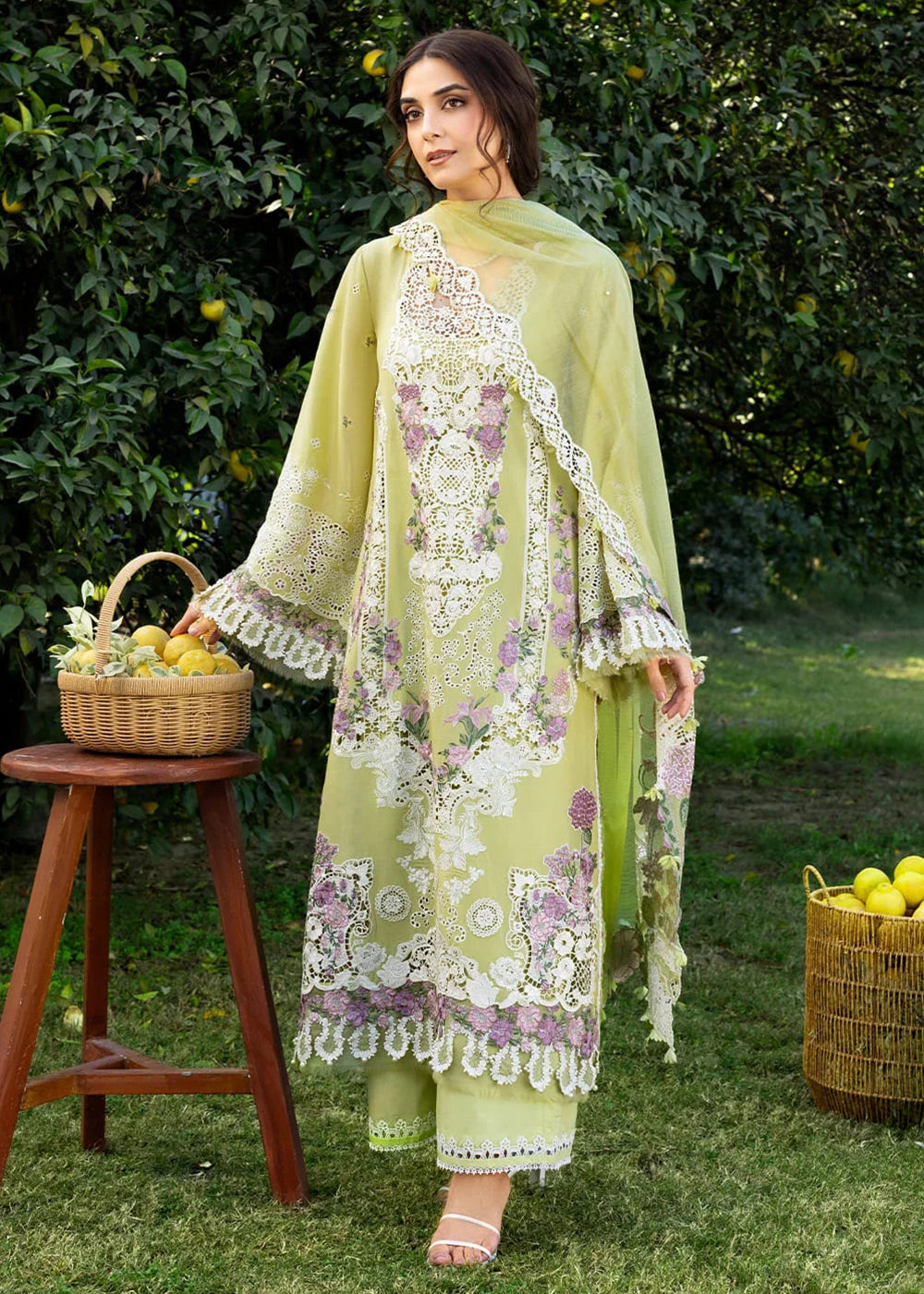 Buy Premium Luxury Lawn '26 by Elaf Premium | ELY-08 PISTACHIA Online in US, UK, Canada, France, Italy, Germany, Greece, Sweden, UAE & Worldwide at Empress.