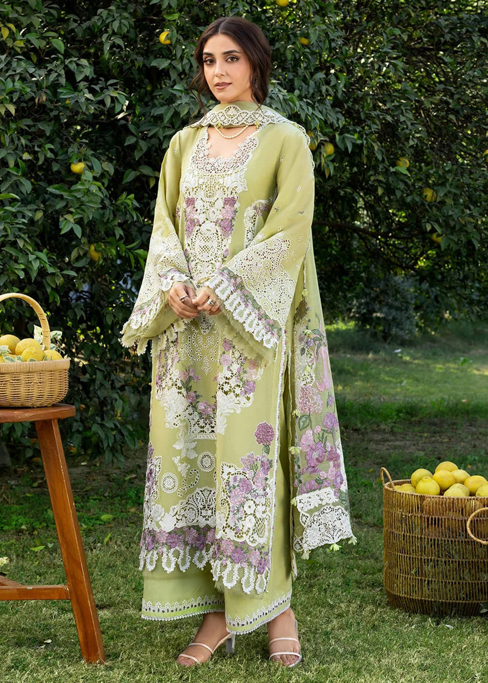 Buy Premium Luxury Lawn '26 by Elaf Premium | ELY-08 PISTACHIA Online in US, UK, Canada, France, Italy, Germany, Greece, Sweden, UAE & Worldwide at Empress.